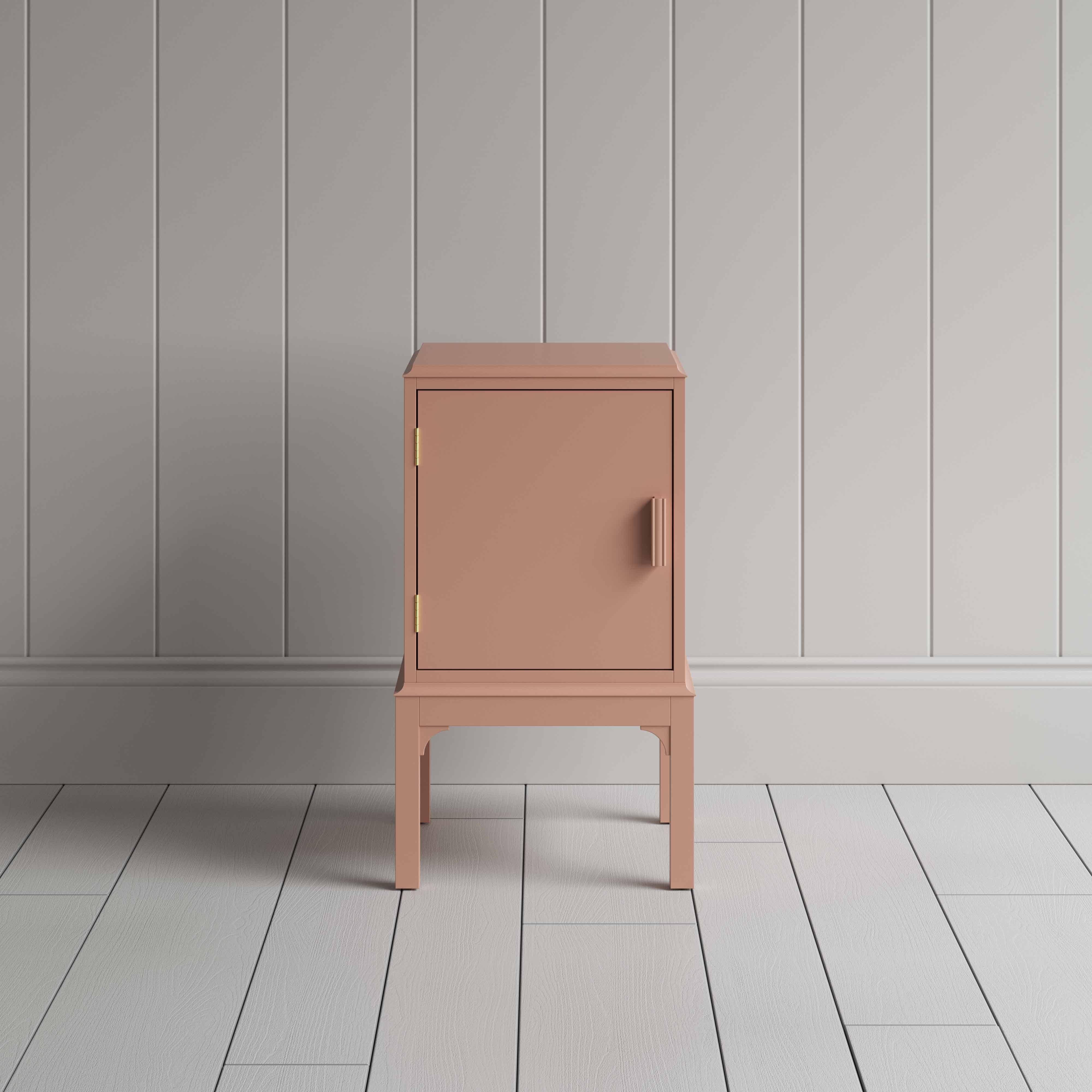 Bits and Bobs Bedside Table, Blush Pink, Left Hand Side - Image 3