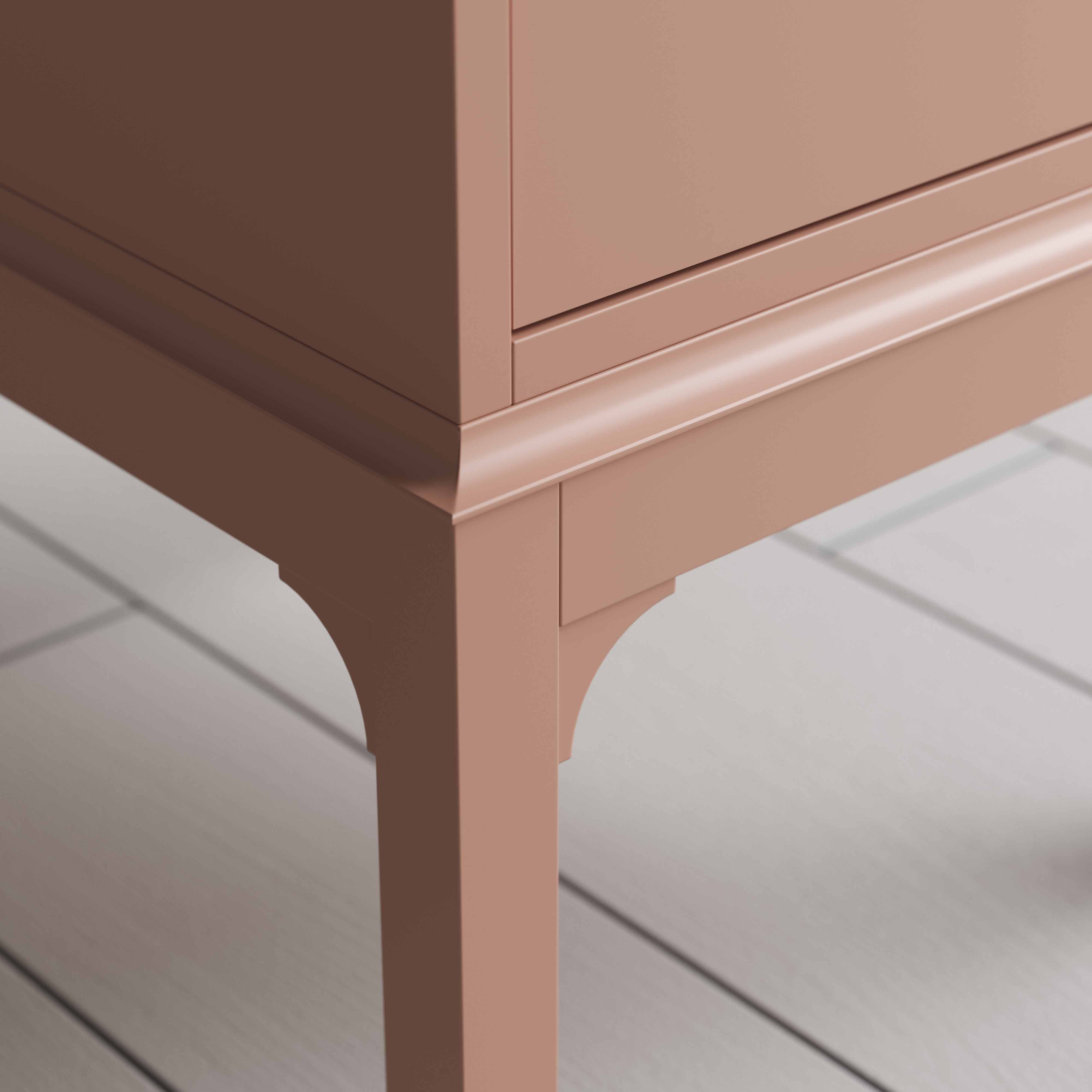 Bits and Bobs Bedside Table, Blush Pink, Right Hand Side - Image 5