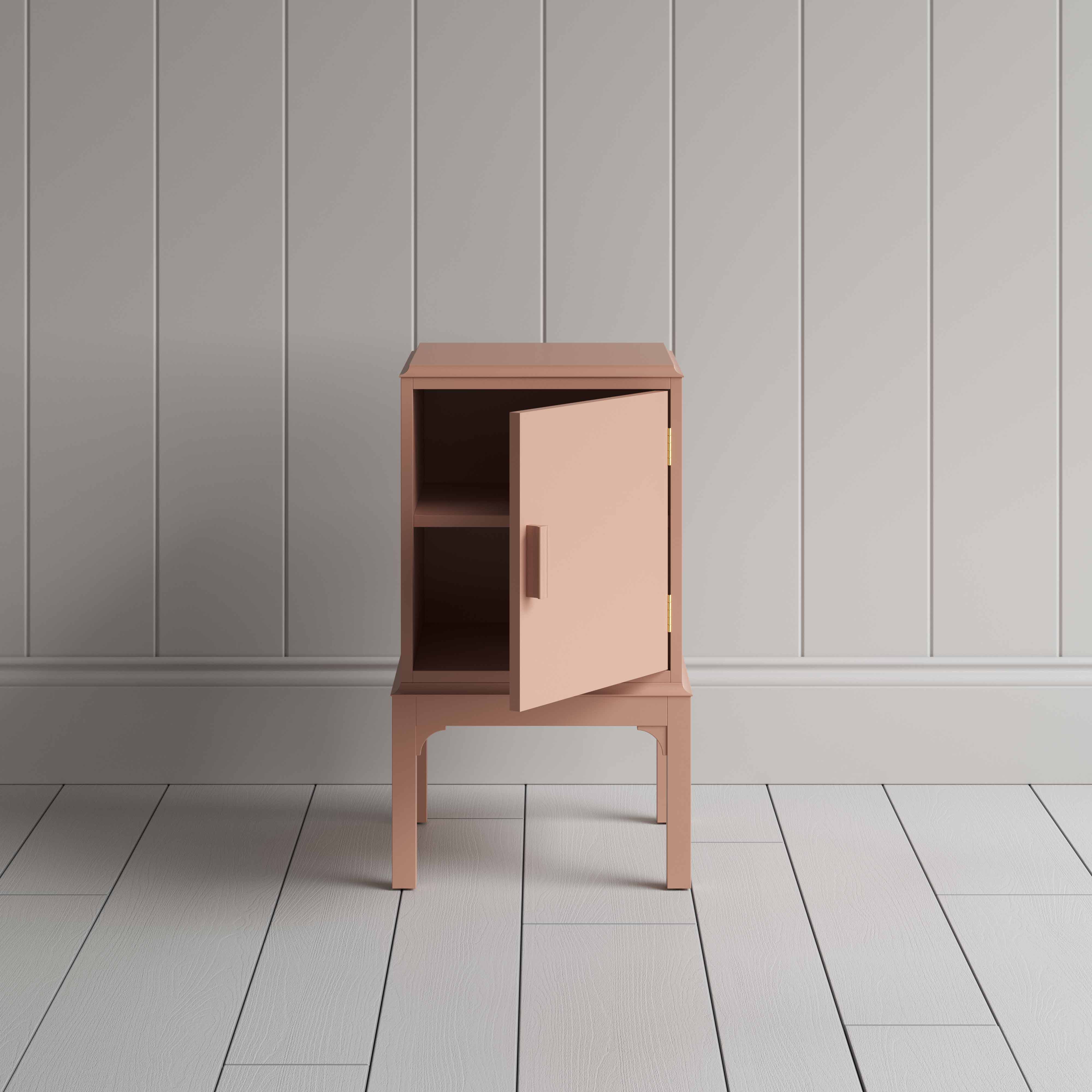 Bits and Bobs Bedside Table, Blush Pink, Right Hand Side - Image 7