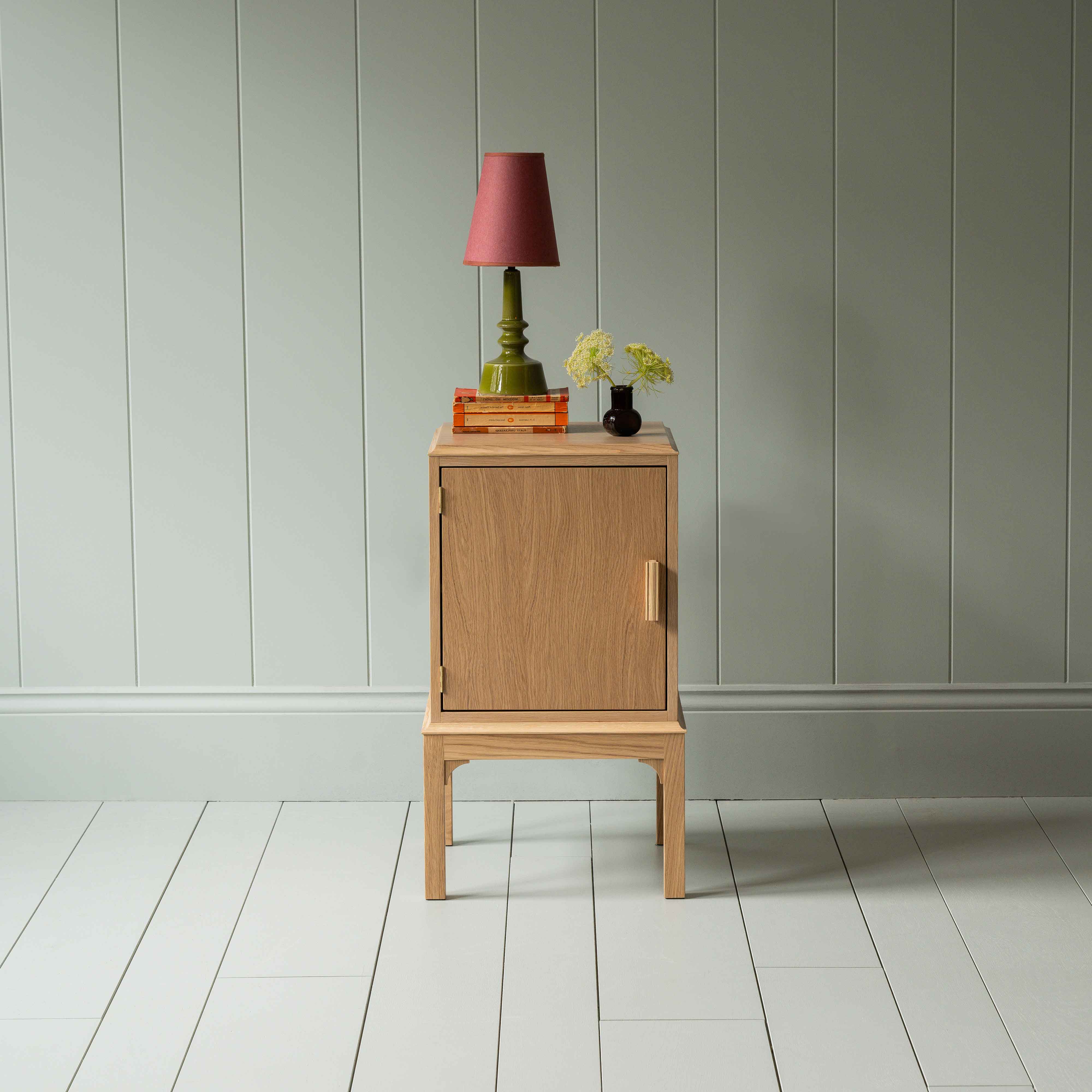 Bits and Bobs Bedside Table, Natural Oak, Left Hand Side - Image 4