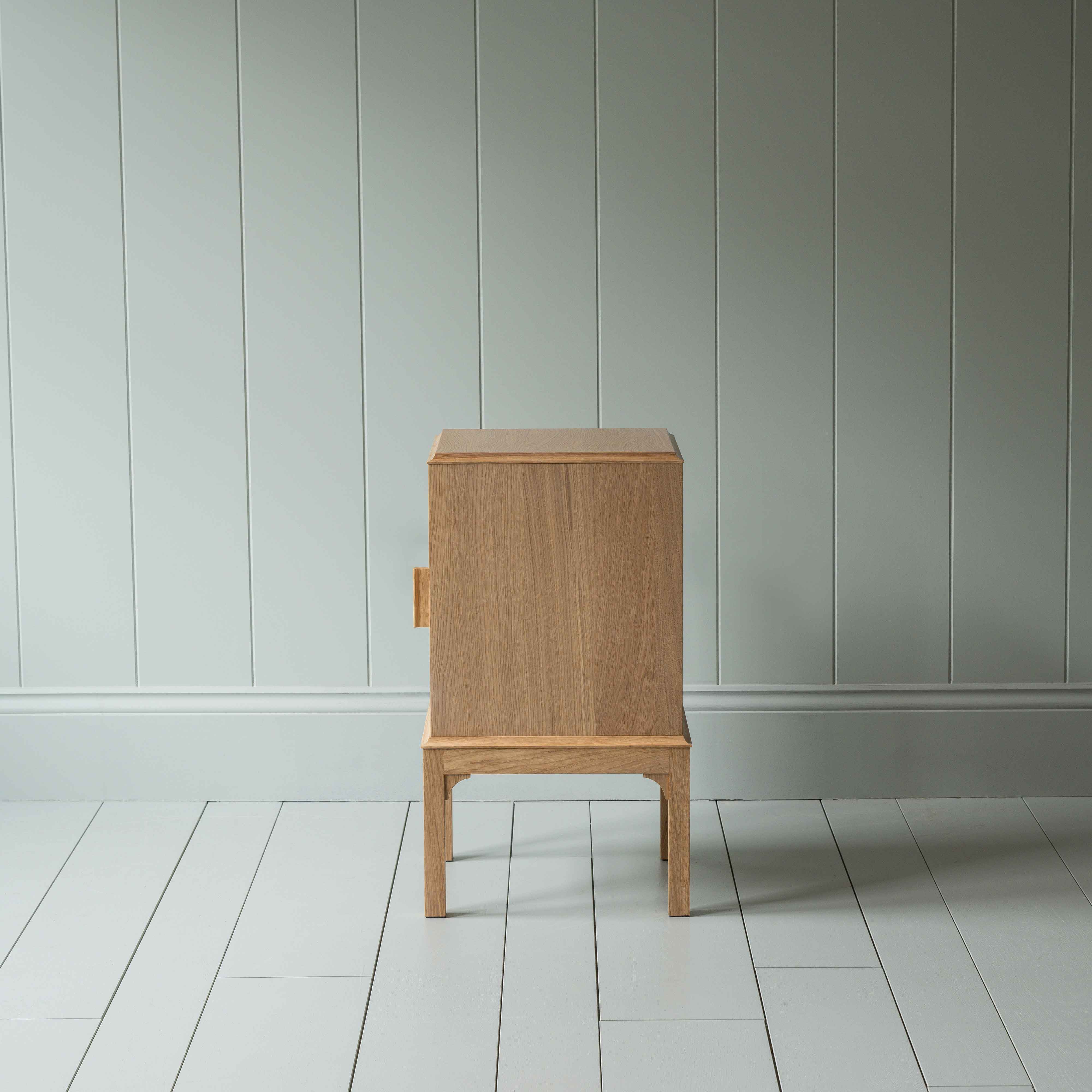 Bits and Bobs Bedside Table, Natural Oak, Left Hand Side - Image 9