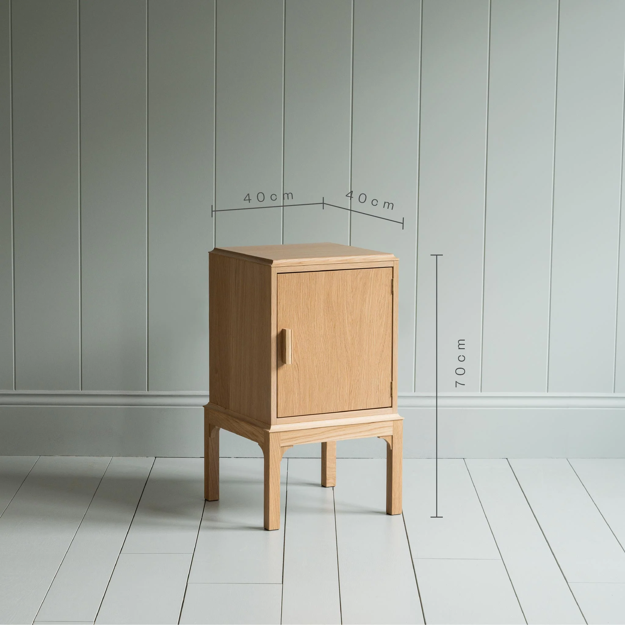 Bits and Bobs Bedside Table, Natural Oak, Right Hand Side - Image 12