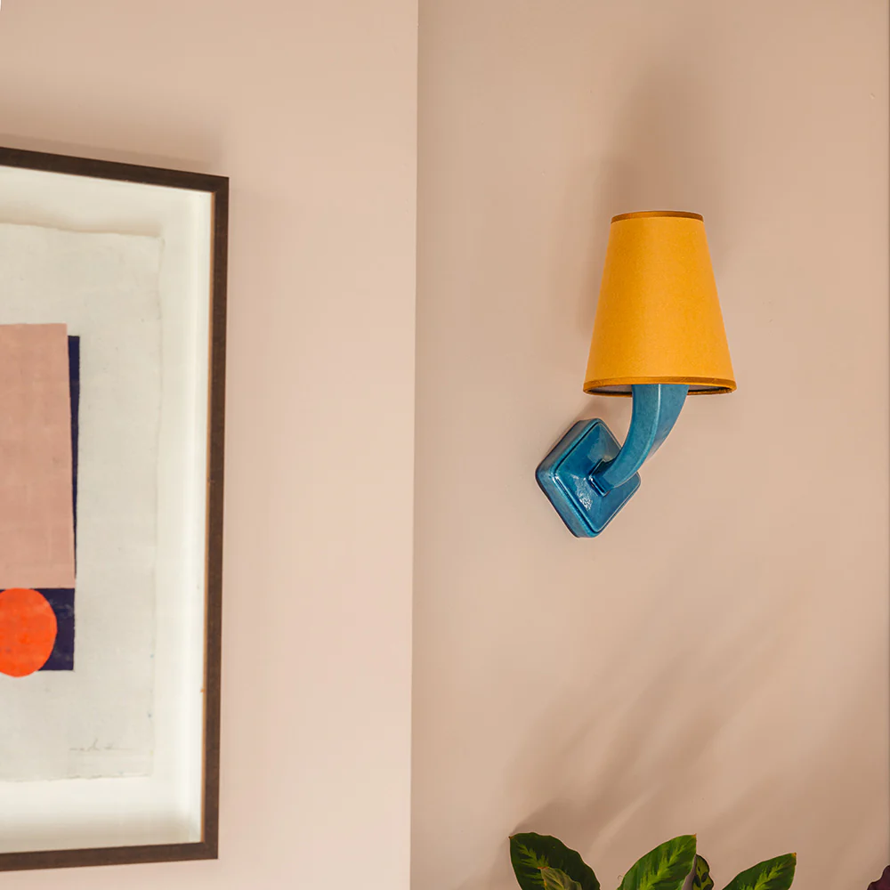 Bright Spark Tall Tapered Lamp Shade in Natural Parchment - Image 5