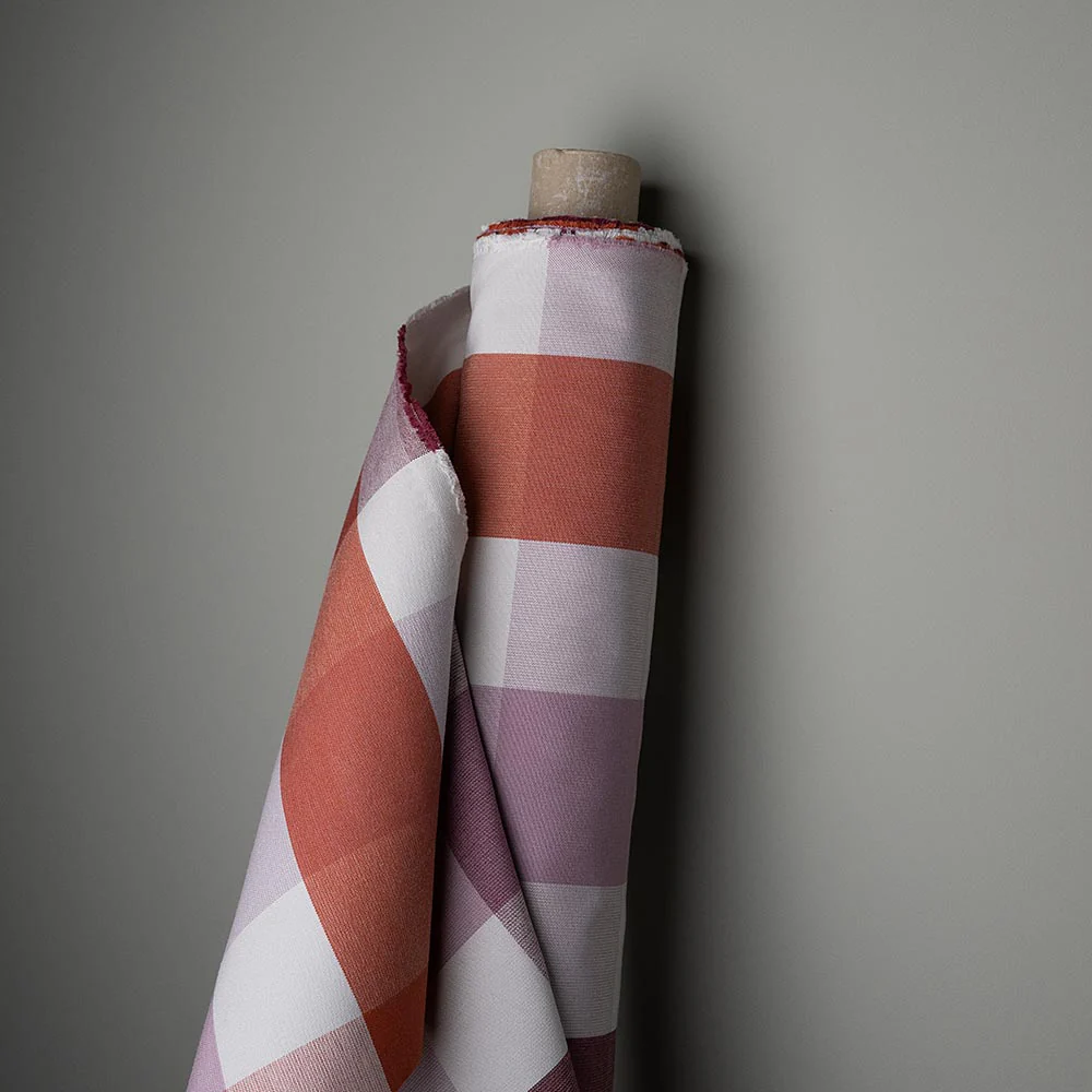 Mid-weight Organic Cotton, Checkmate Berry - Image 5