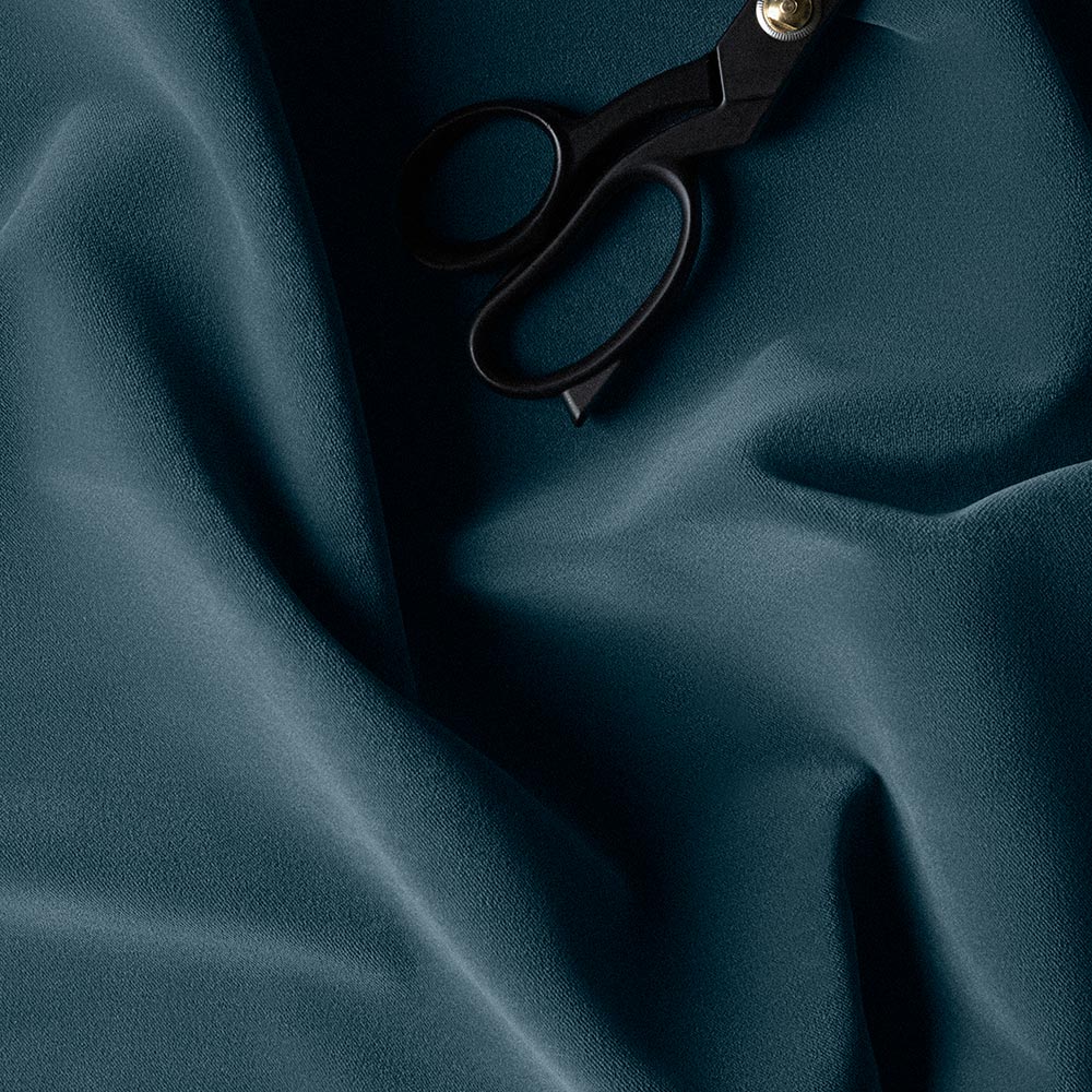 Cloud Nine Upholstered Bed in Intelligent Velvet Aegean with Ruffled Valance - Image 8