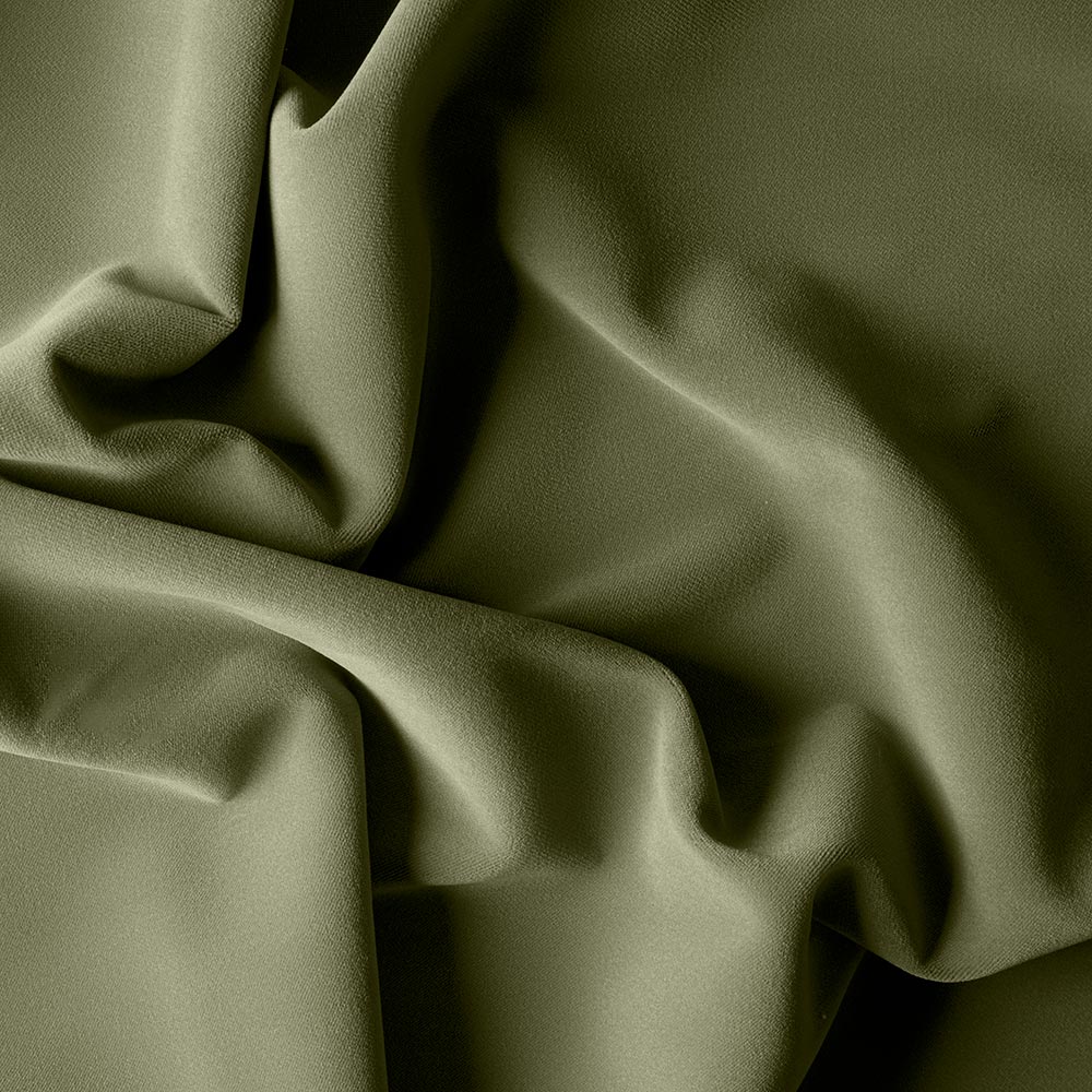 Cloud Nine Upholstered Bed in Intelligent Velvet Green Tea with Kick Pleat Valance - Image 8
