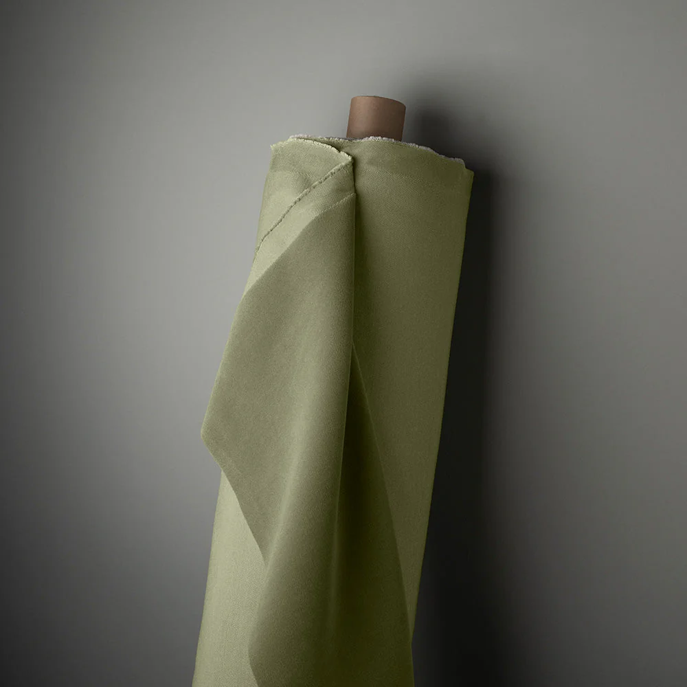 Cloud Nine Upholstered Bed in Intelligent Velvet Green Tea with Ruffled Valance - Image 7