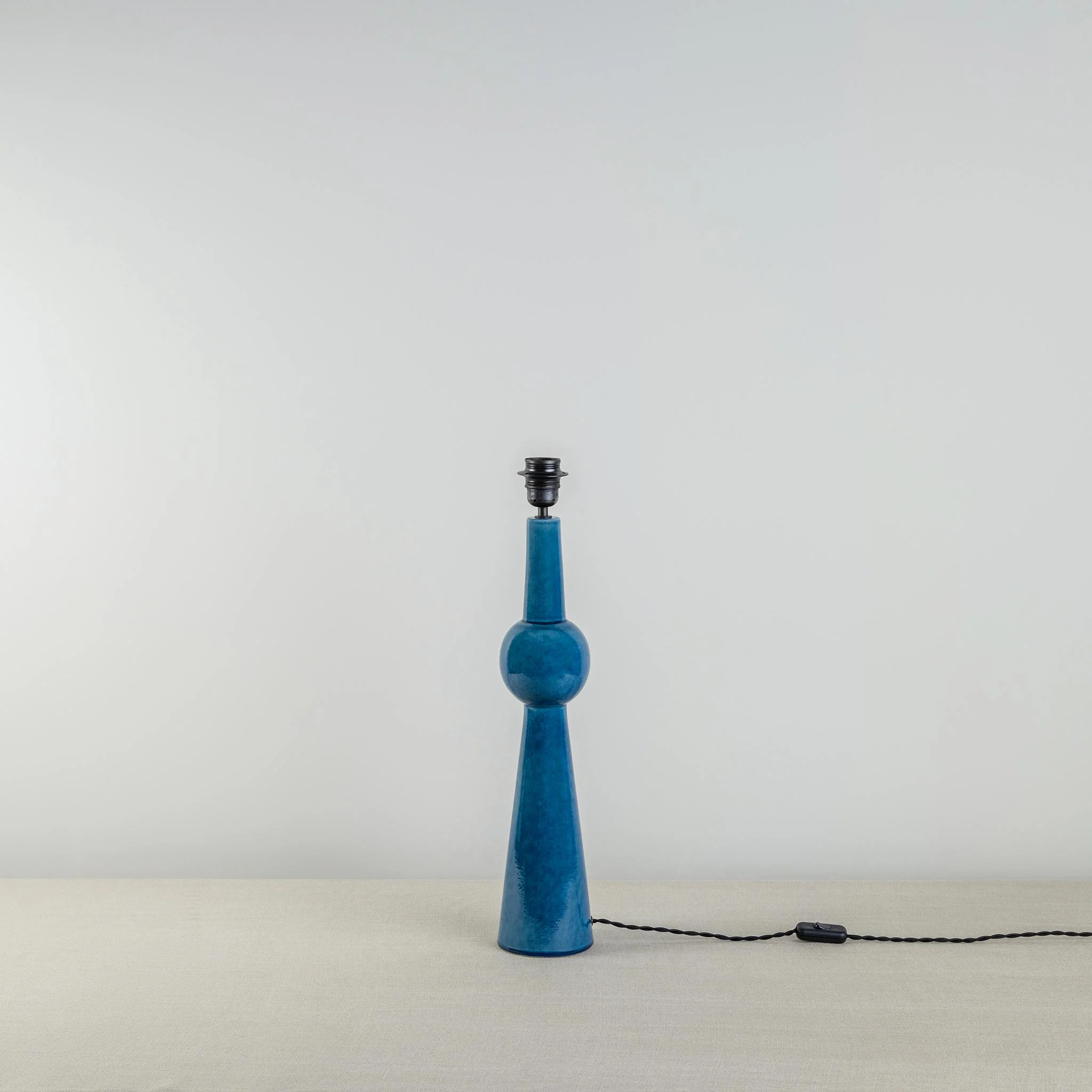 Comet Ceramic Table Lamp Base in Blue - Image 3