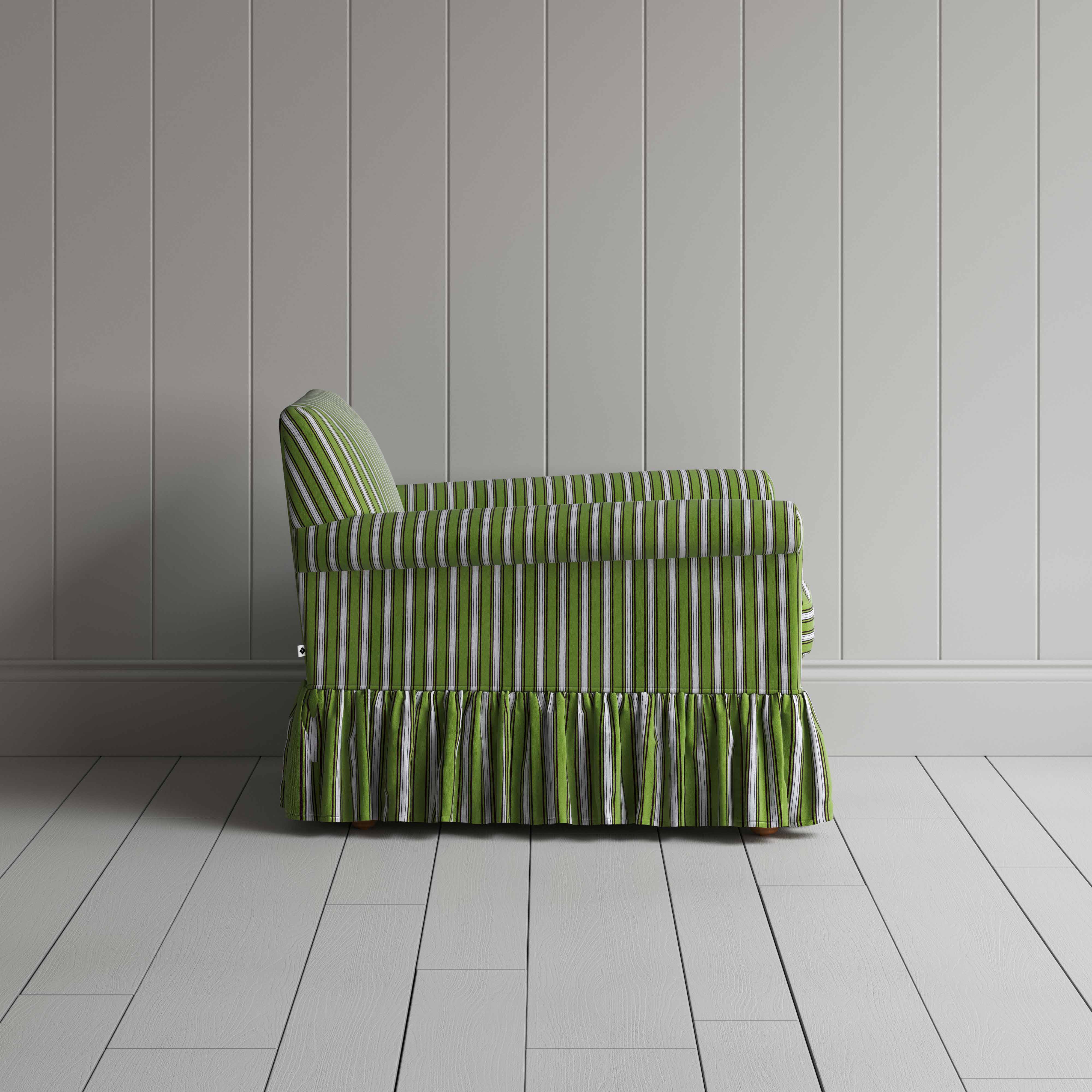 Curtain Call Armchair in Colonnade Cotton, Green and Wine - Image 6