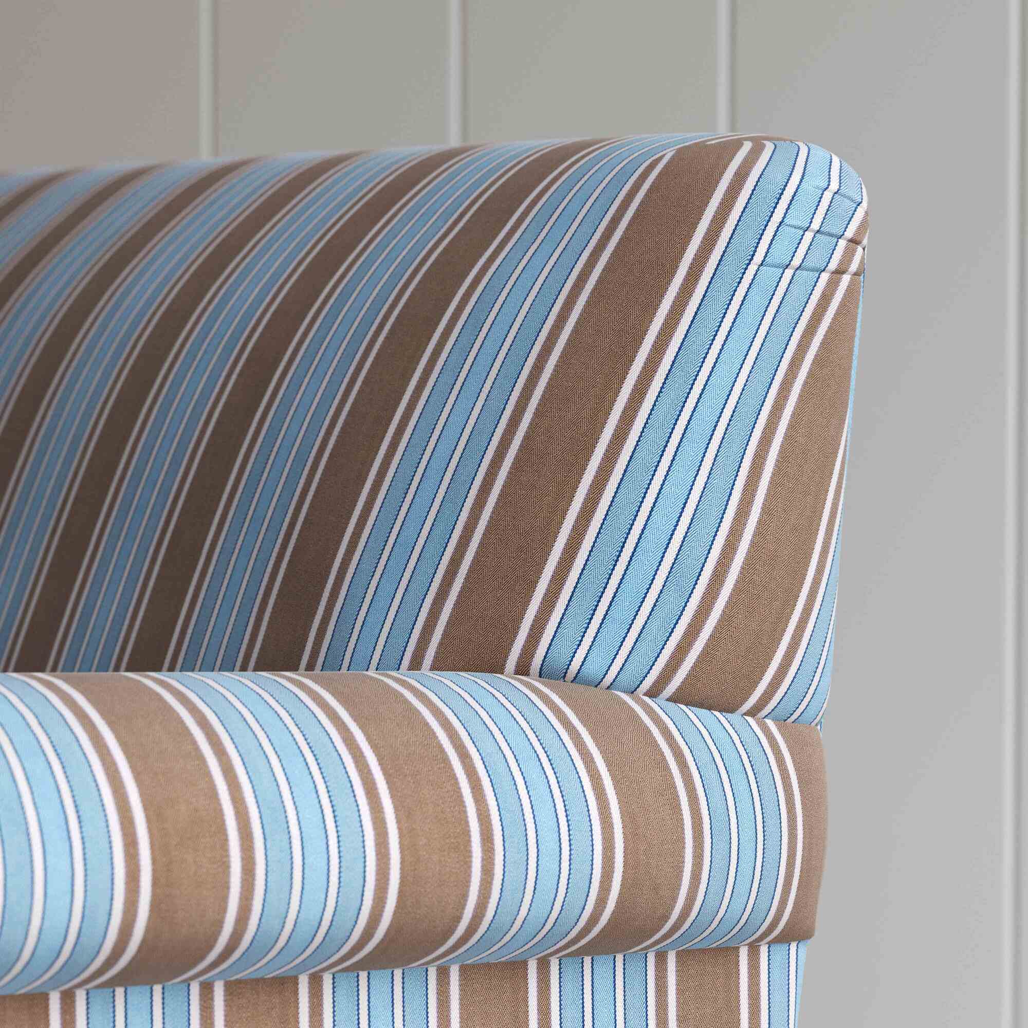 Curtain Call Armchair in Regatta Cotton, Blue - Image 4