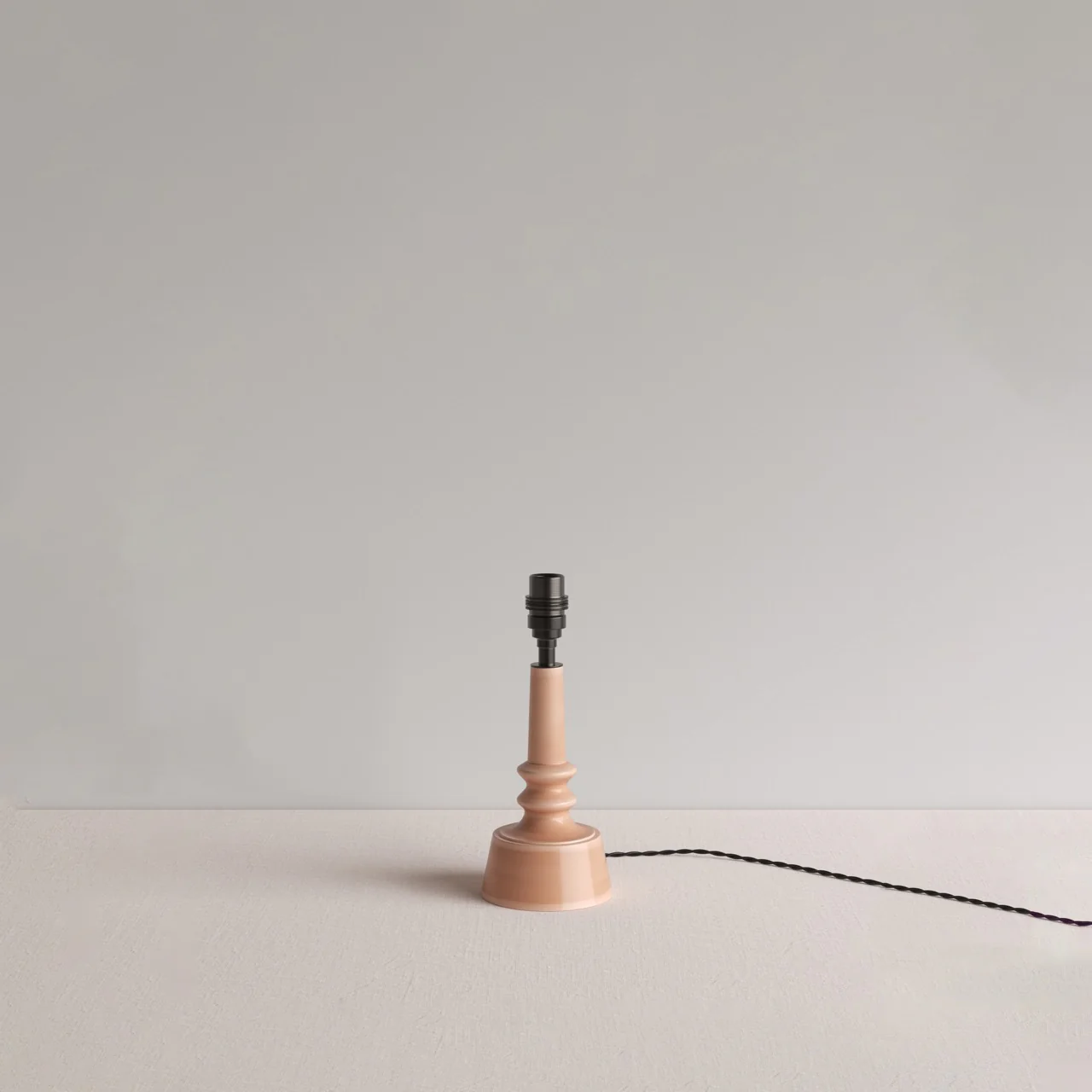 Ditsy Ceramic Table Lamp Base in Blush Pink - Image 3