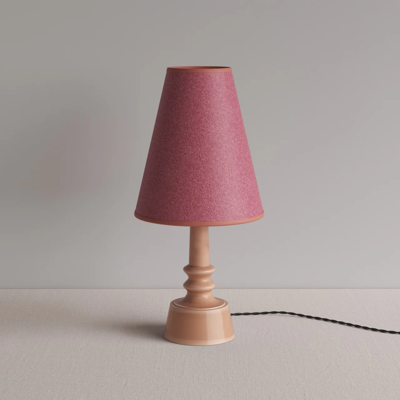 Ditsy Ceramic Table Lamp Base in Blush Pink - Image 6