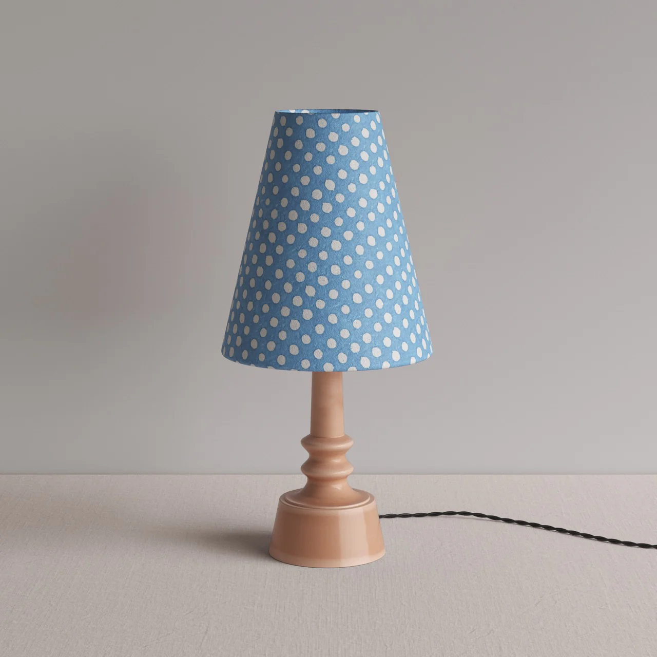Ditsy Ceramic Table Lamp Base in Blush Pink - Image 8
