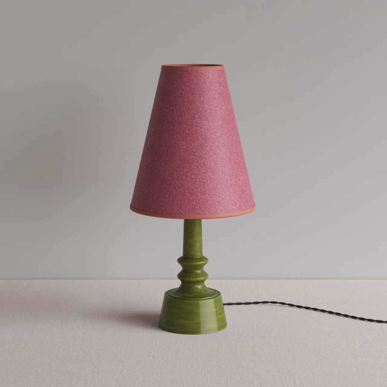 Ditsy Ceramic Table Lamp Base in Olive Green - Image 12