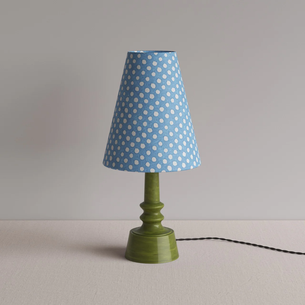 Ditsy Ceramic Table Lamp Base in Olive Green - Image 14