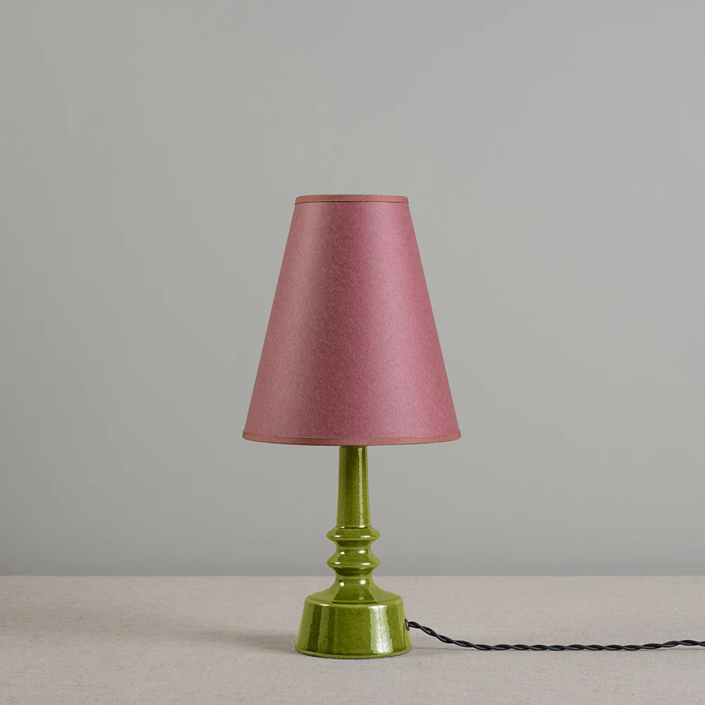 Ditsy Ceramic Table Lamp Base in Olive Green - Image 7
