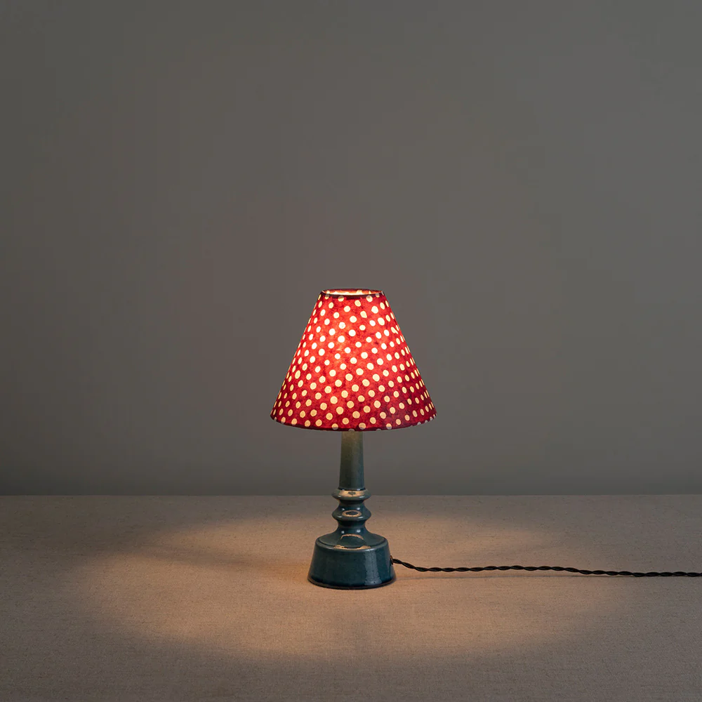 Ditsy Ceramic Table Lamp Base in Sea Blue - Image 5