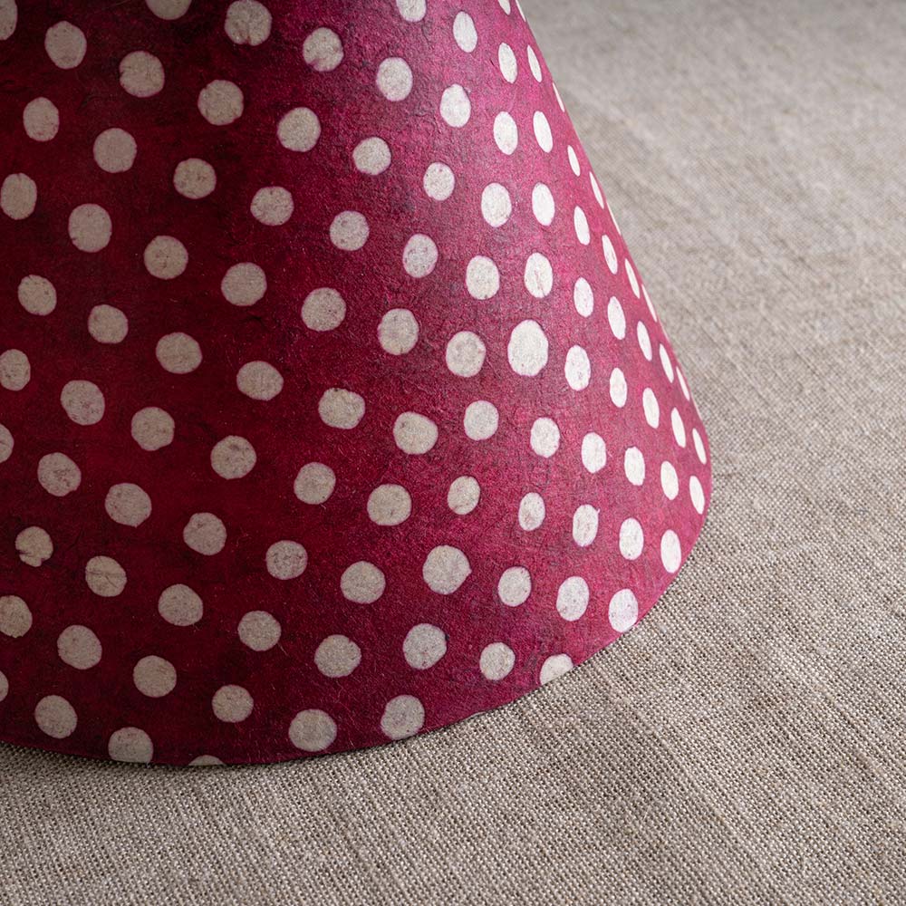 Ditsy Classic Empire Lamp Shade in Dotty Maroon - Image 3