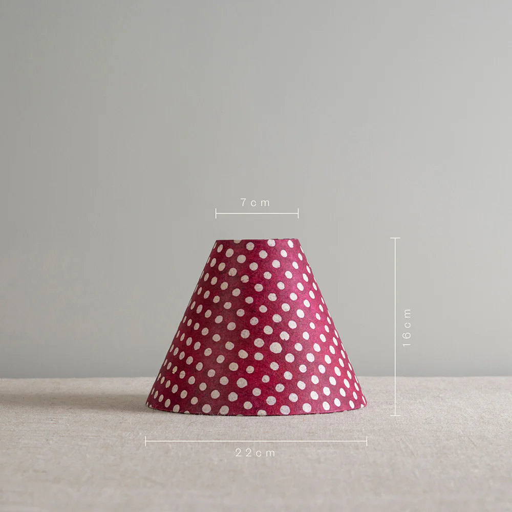 Ditsy Classic Empire Lamp Shade in Dotty Maroon - Image 6