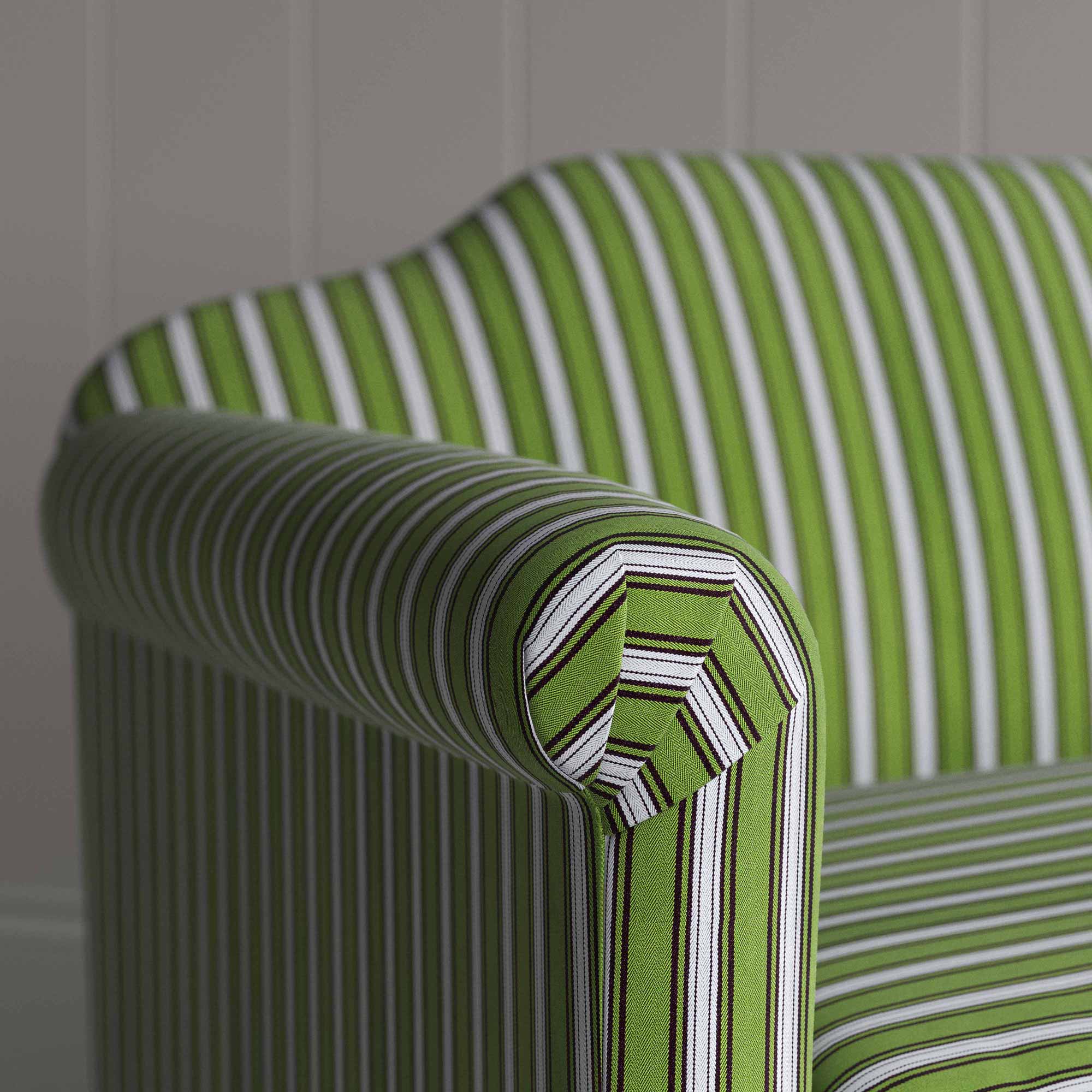 Dolittle 4 Seater Sofa in Colonnade Cotton, Green and Wine - Image 3