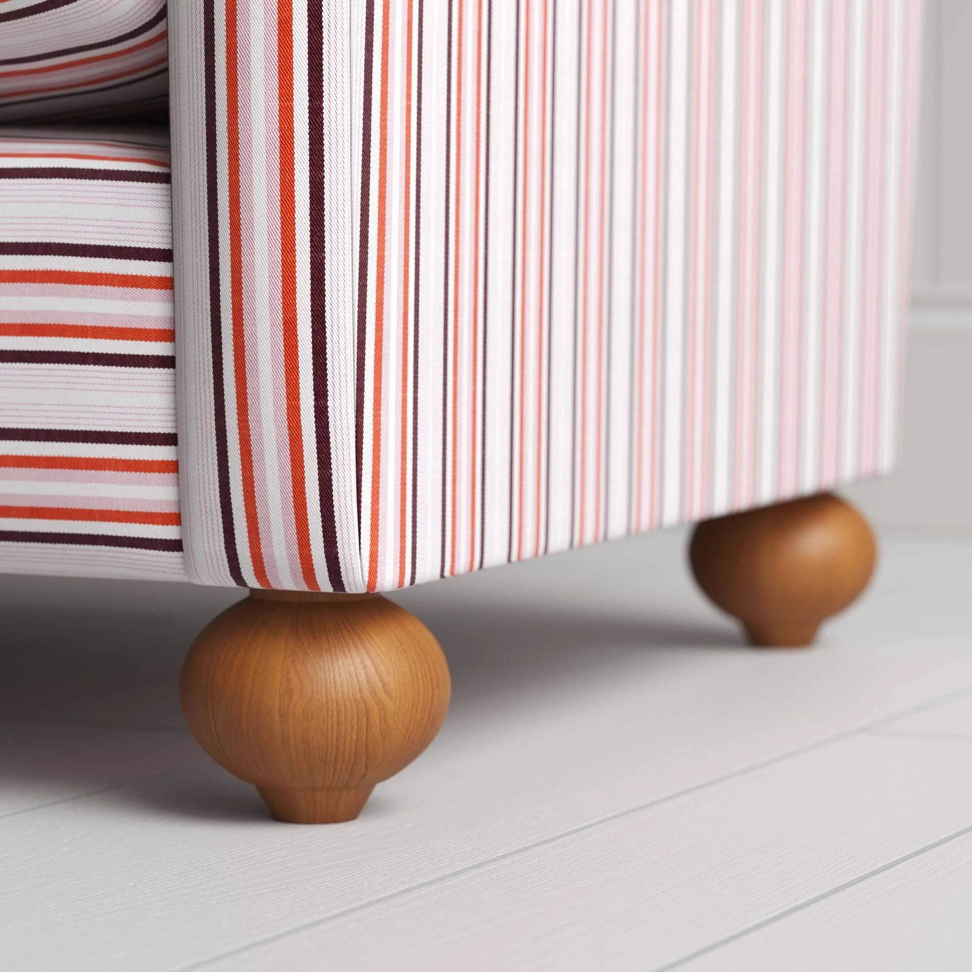 Dolittle Armchair in Slow Lane Cotton Linen, Berry - Image 5