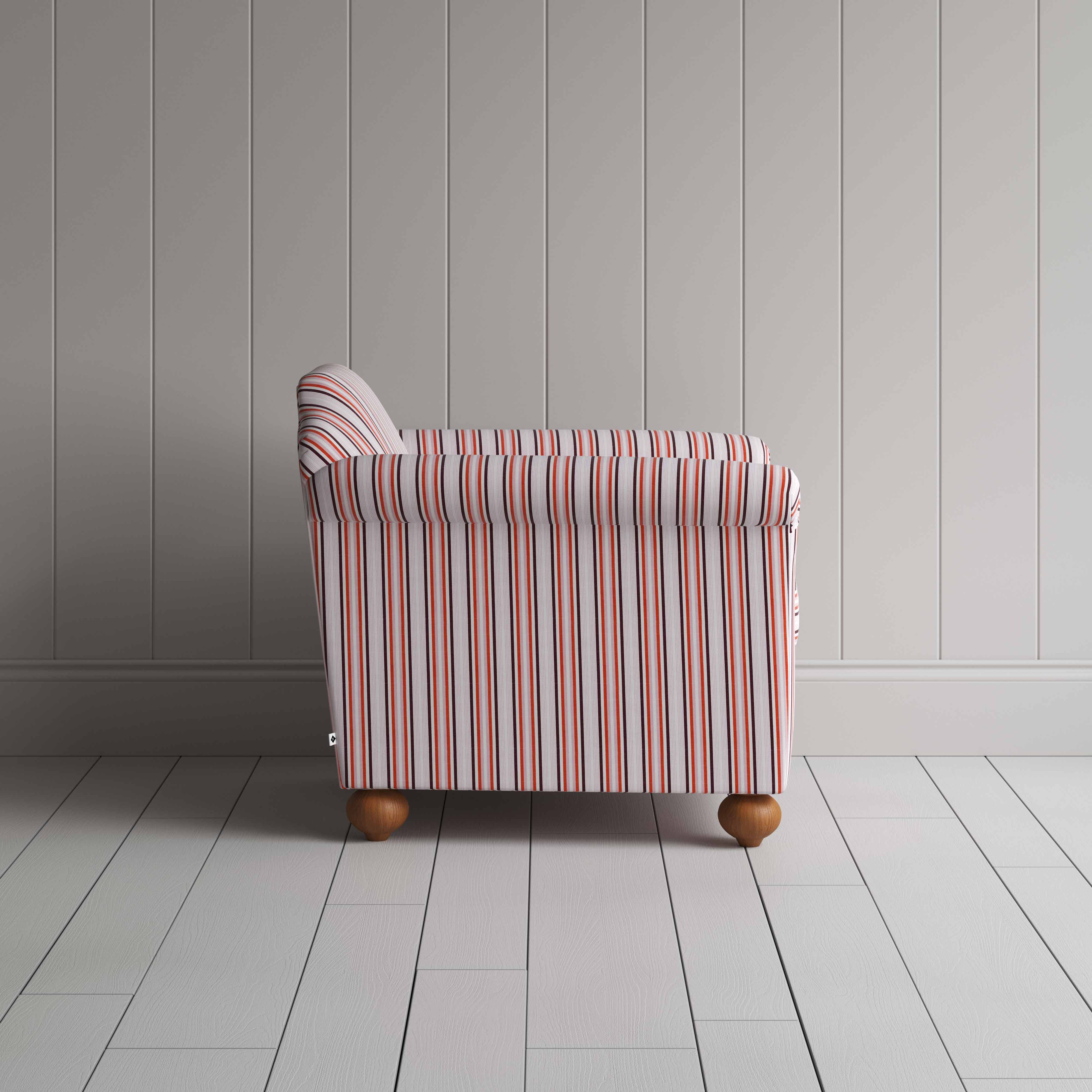 Dolittle Armchair in Slow Lane Cotton Linen, Berry - Image 6