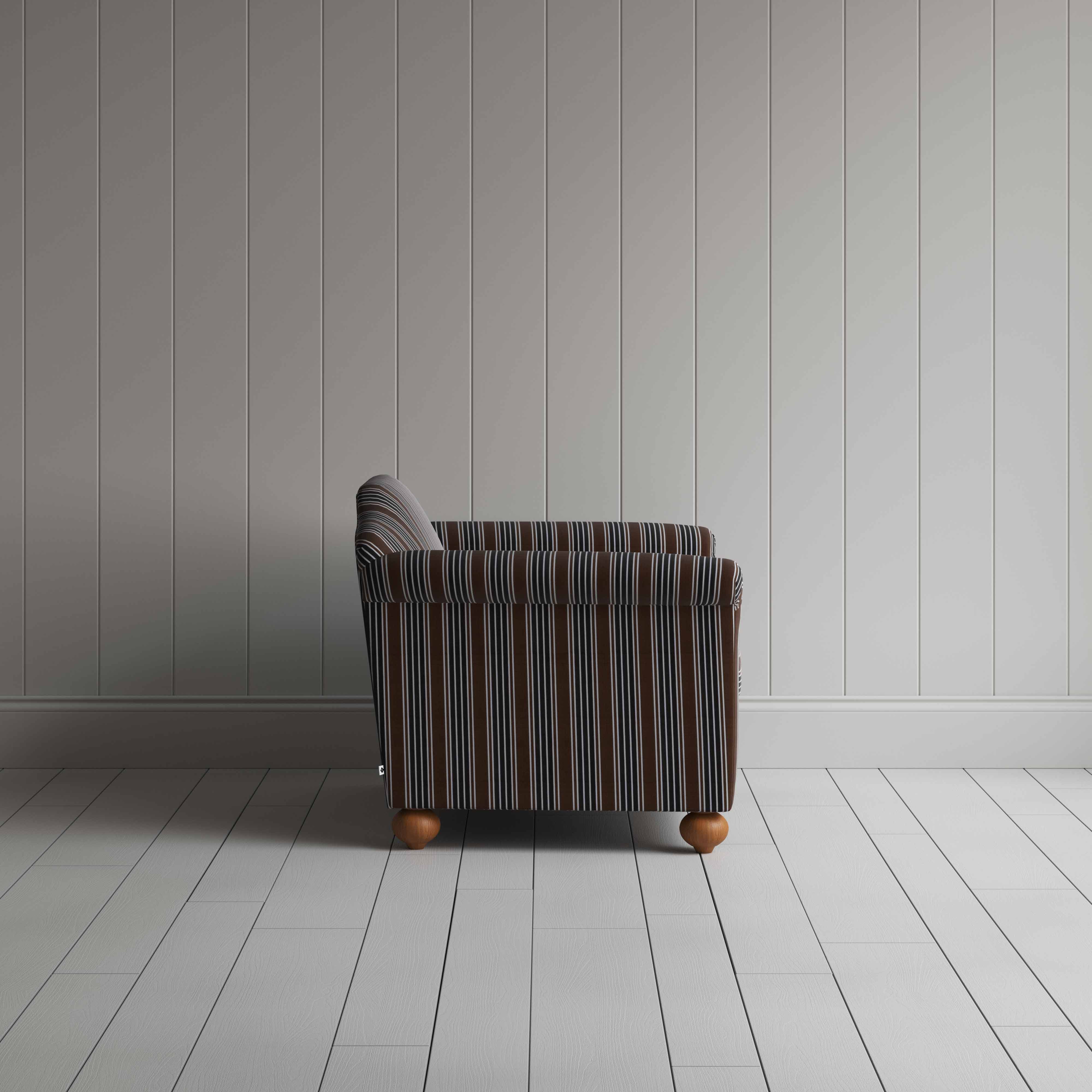Dolittle Love Seat in Regatta Cotton, Charcoal - Image 5