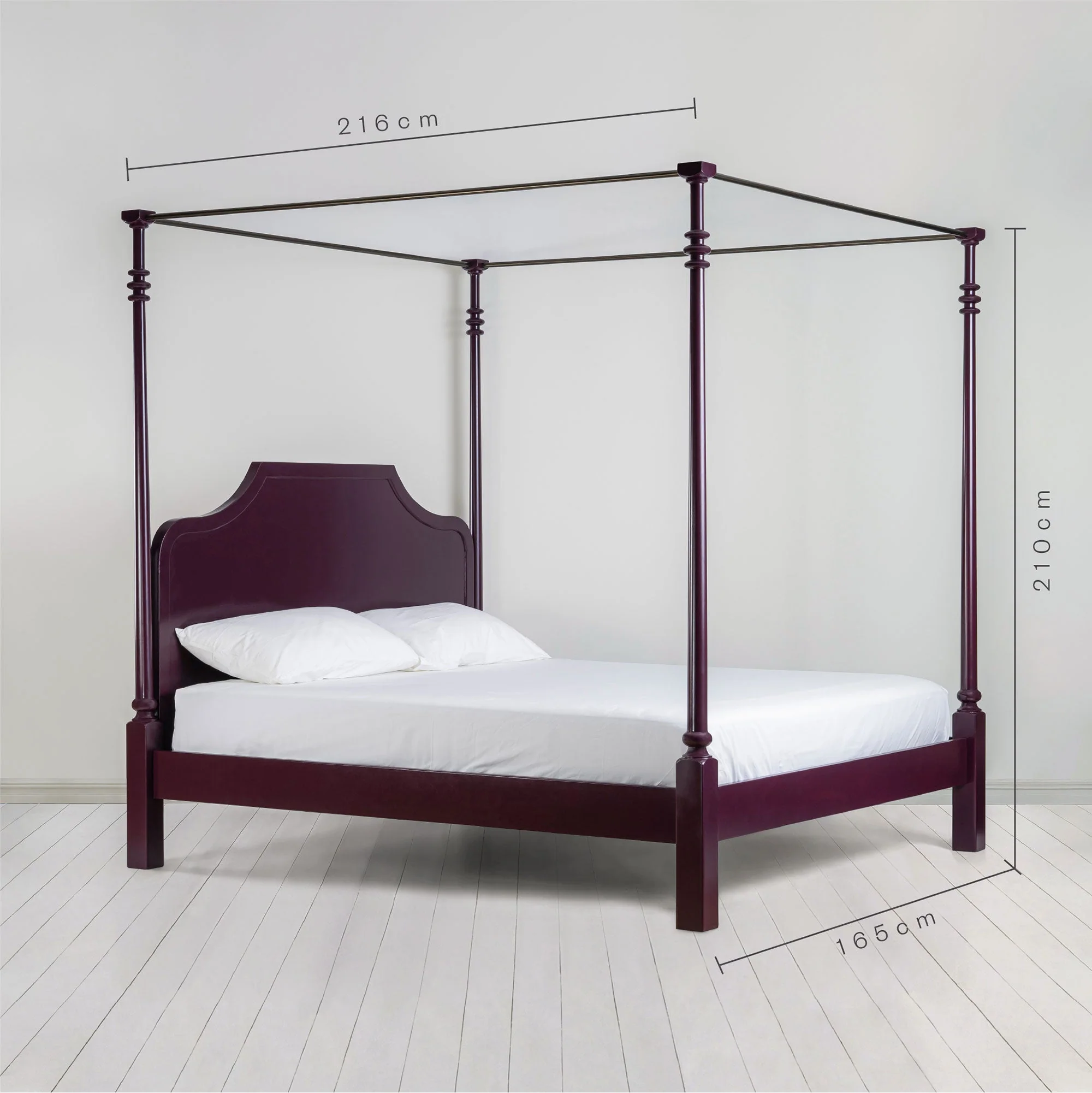 Folly Four Poster Bed in Plum - Image 10