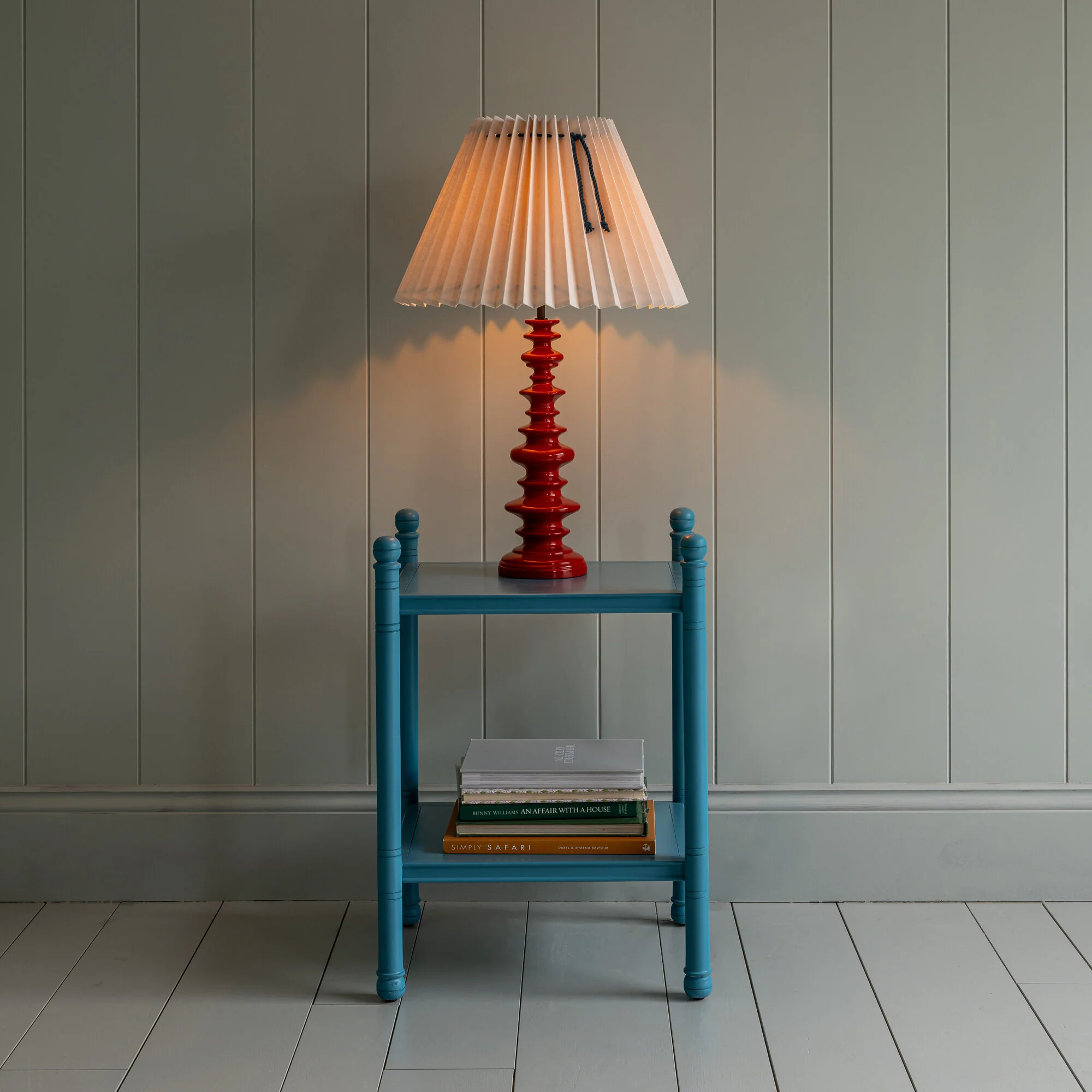 Good Turn Wooden Table Lamp Base in Scarlet Red - Image 3