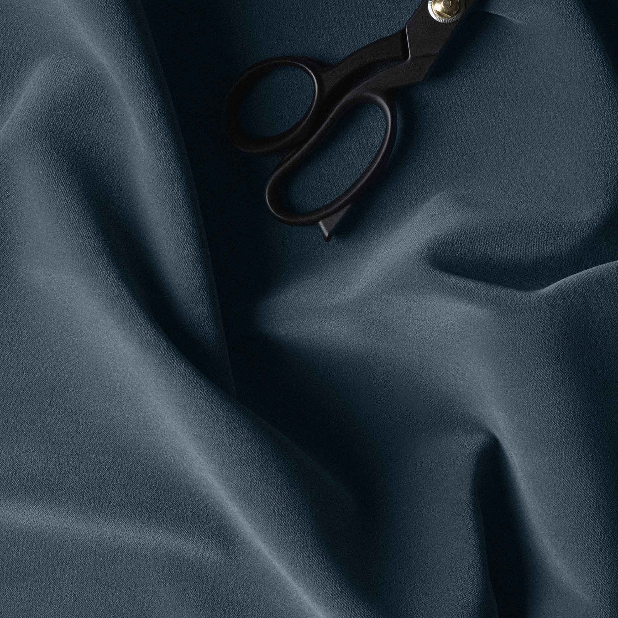 Hither Hexagonal Ottoman in Intelligent Velvet Aegean - Image 8