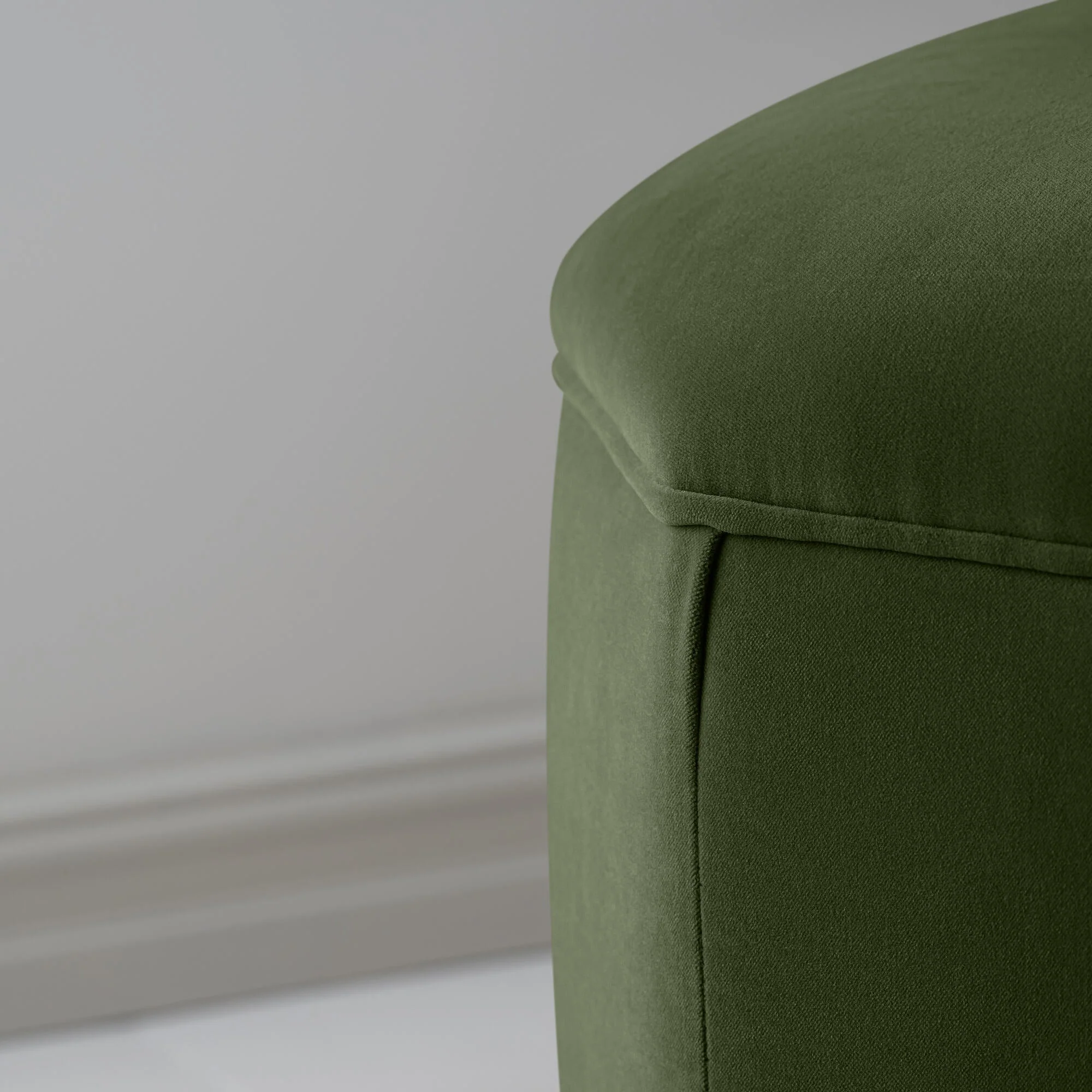 Hither Hexagonal Ottoman in Intelligent Velvet Juniper - Image 4