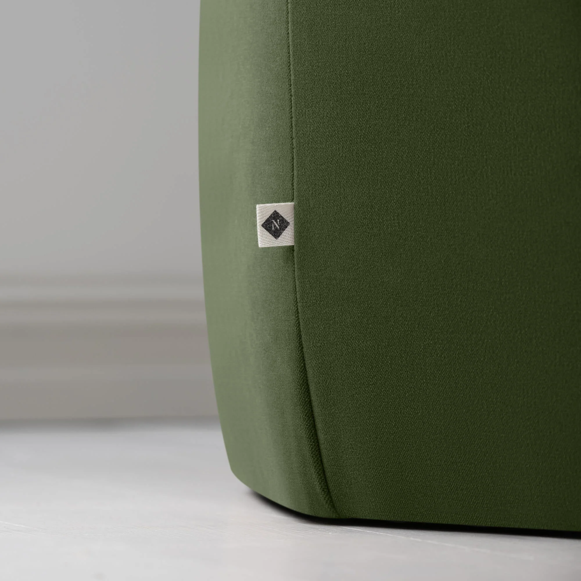 Hither Hexagonal Ottoman in Intelligent Velvet Juniper - Image 6