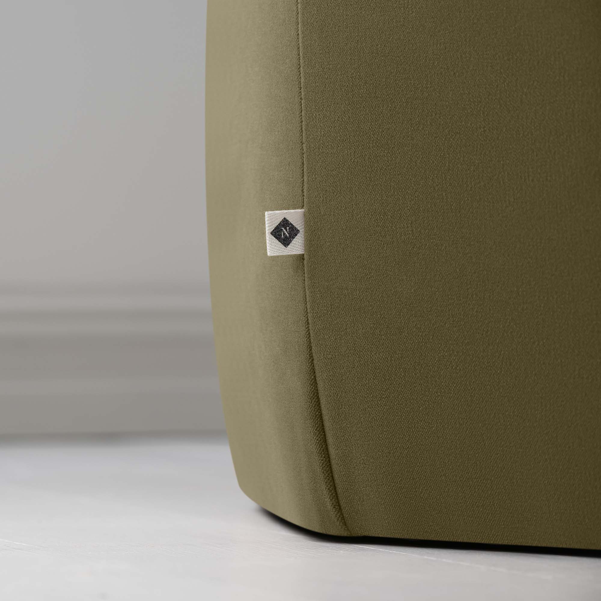 Hither Hexagonal Ottoman in Intelligent Velvet Sepia - Image 5