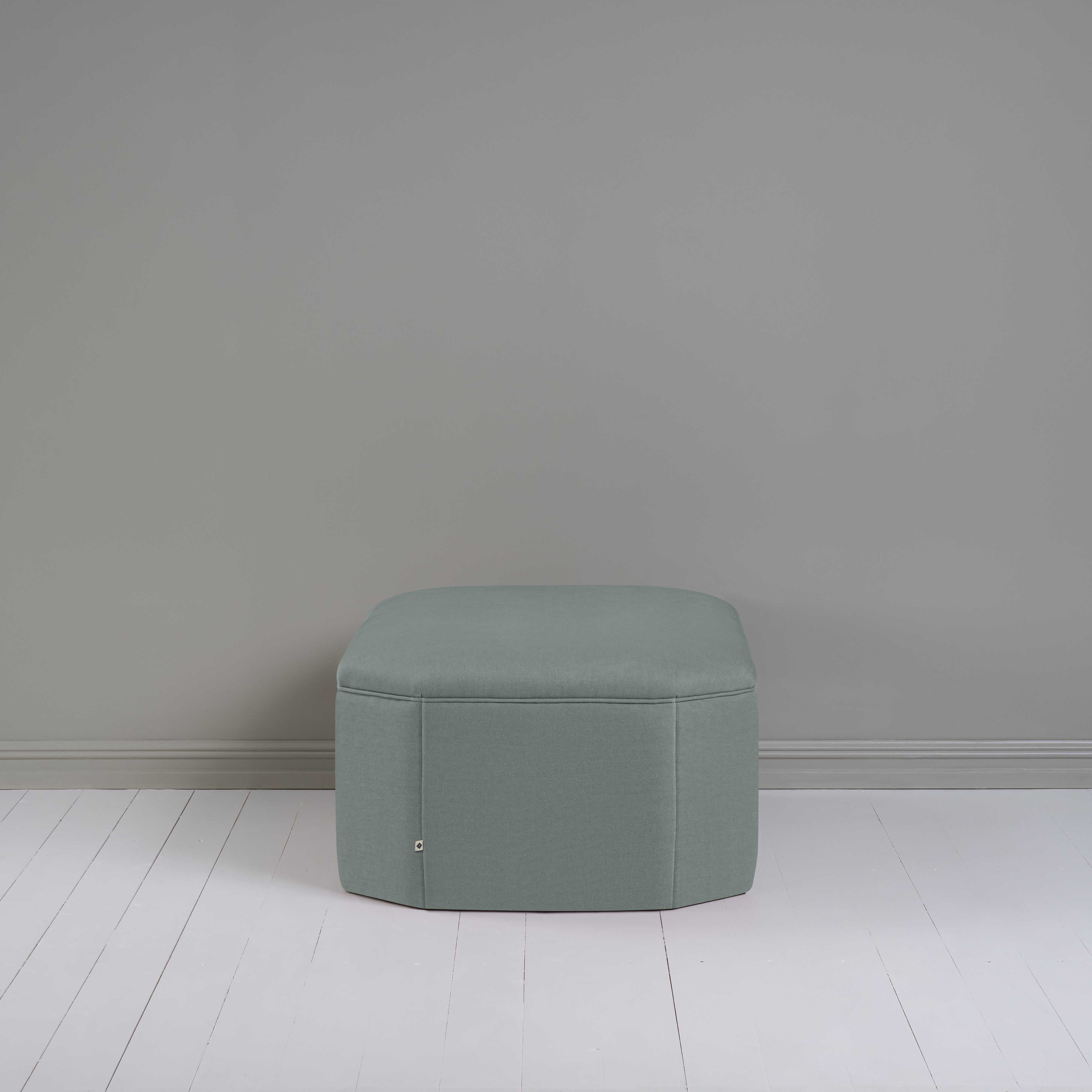 Hither Hexagonal Ottoman in Laidback Linen Mineral - Image 4