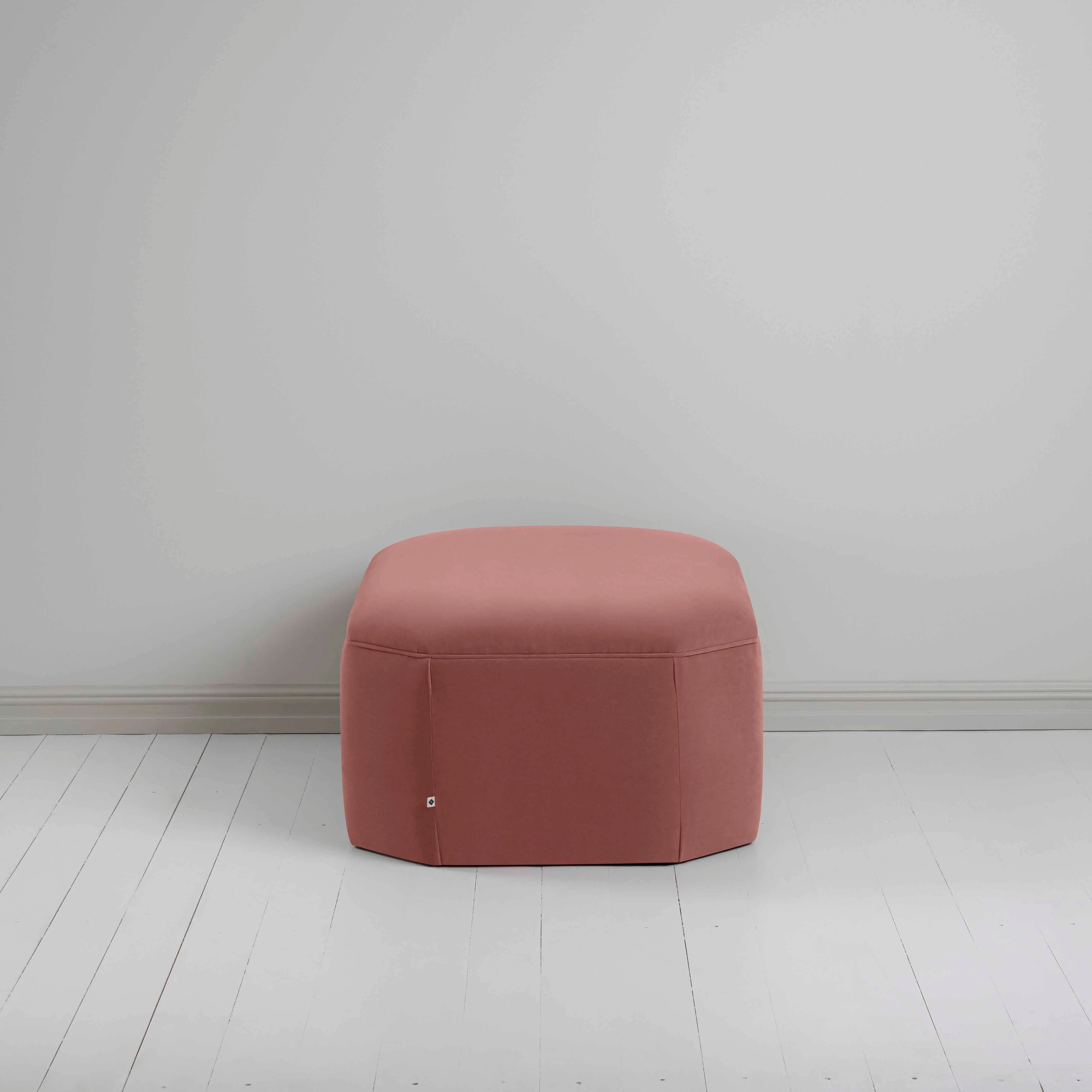 Hither Hexagonal Storage Ottoman in Intelligent Velvet Damson - Image 6
