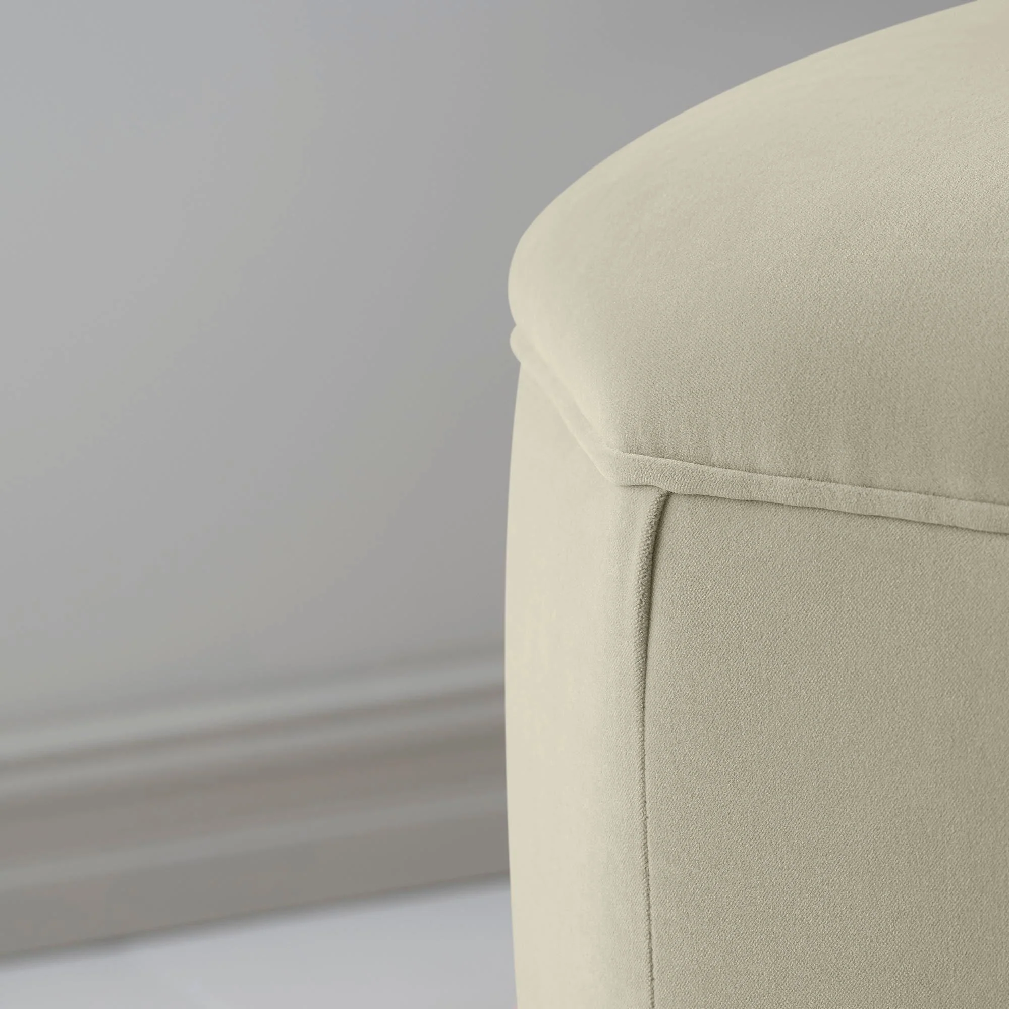 Hither Hexagonal Storage Ottoman in Intelligent Velvet Moonstone - Image 4