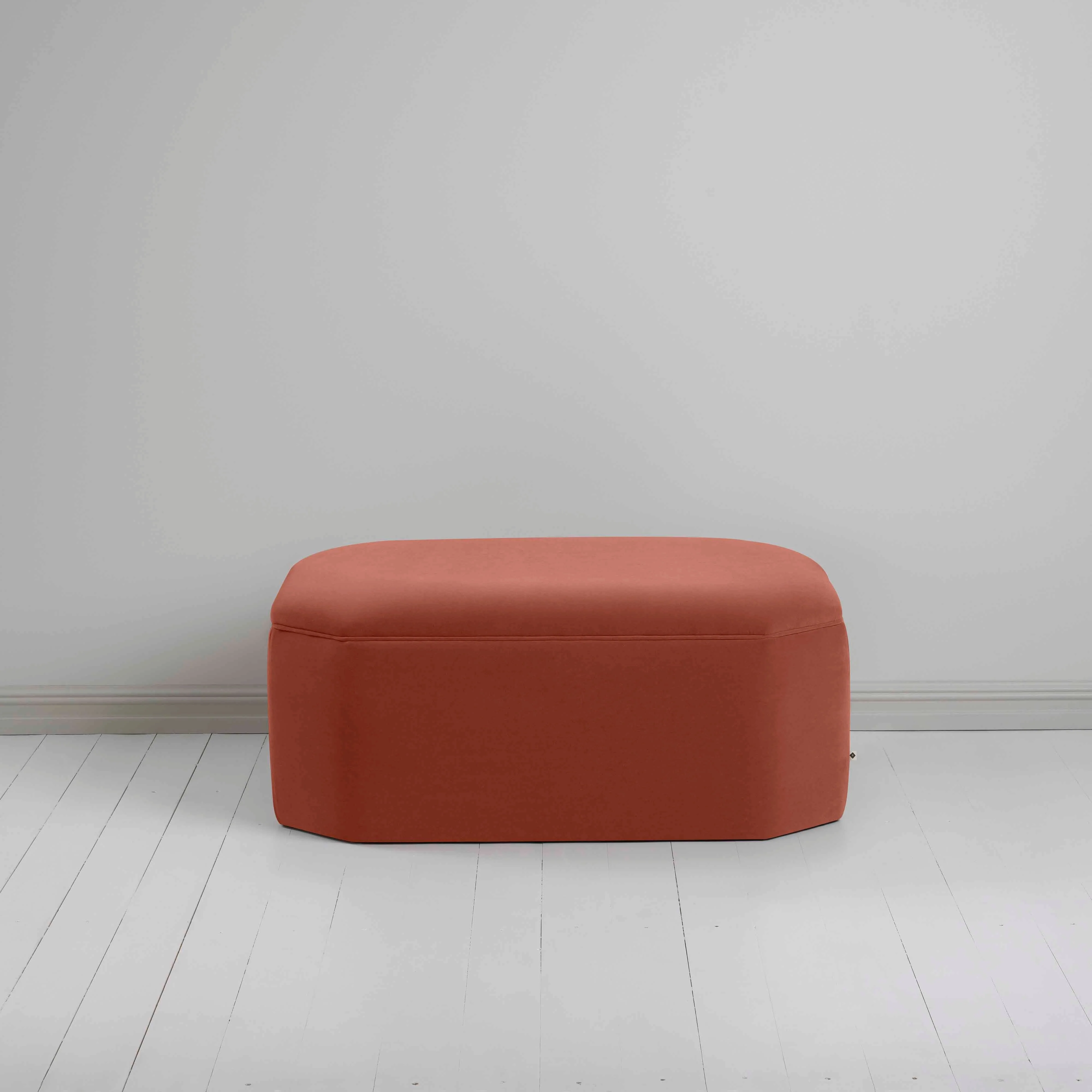 Hither Hexagonal Storage Ottoman in Intelligent Velvet Sienna - Image 2