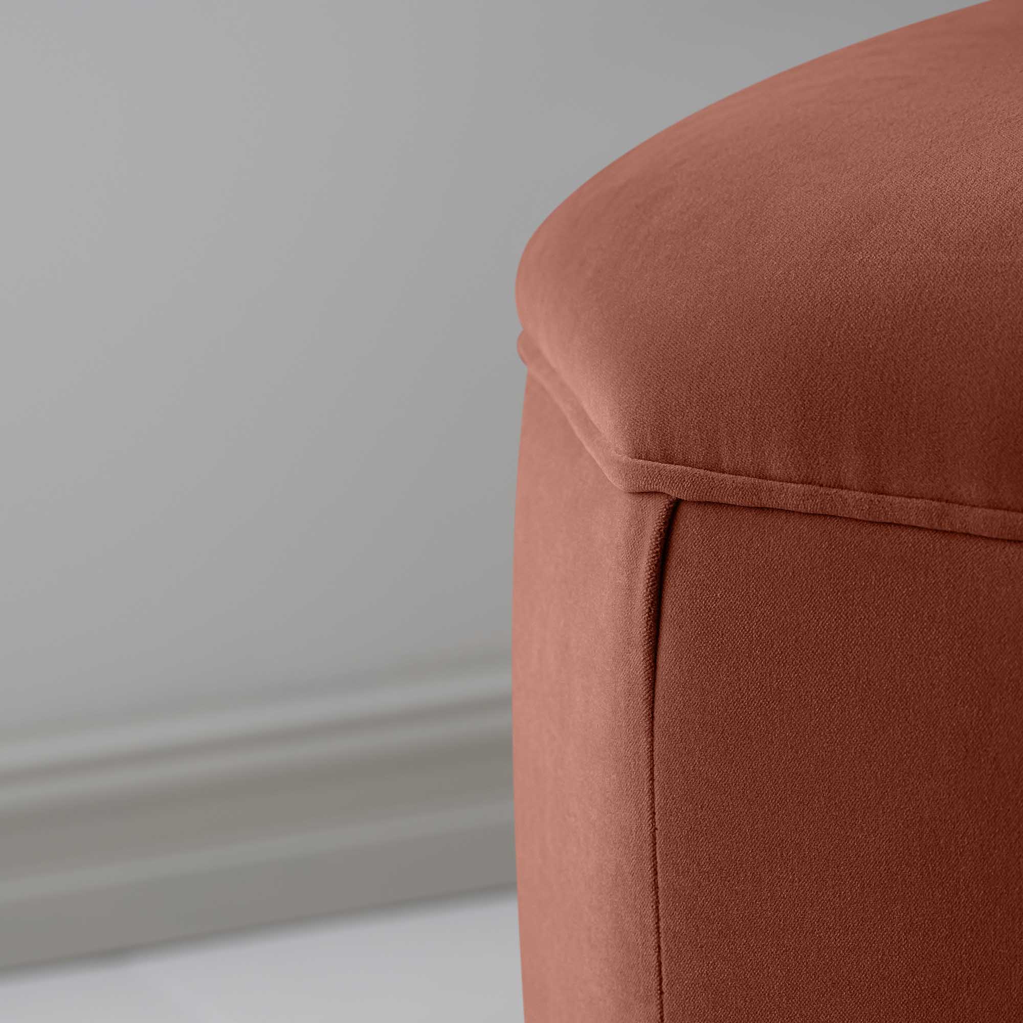 Hither Hexagonal Storage Ottoman in Intelligent Velvet Sienna - Image 4