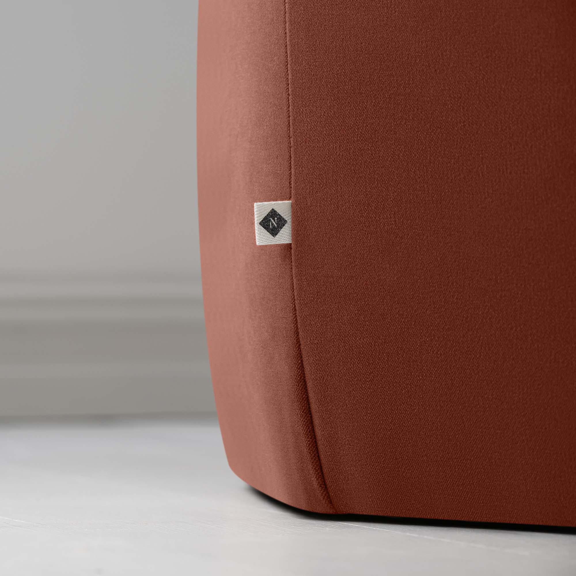 Hither Hexagonal Storage Ottoman in Intelligent Velvet Sienna - Image 5