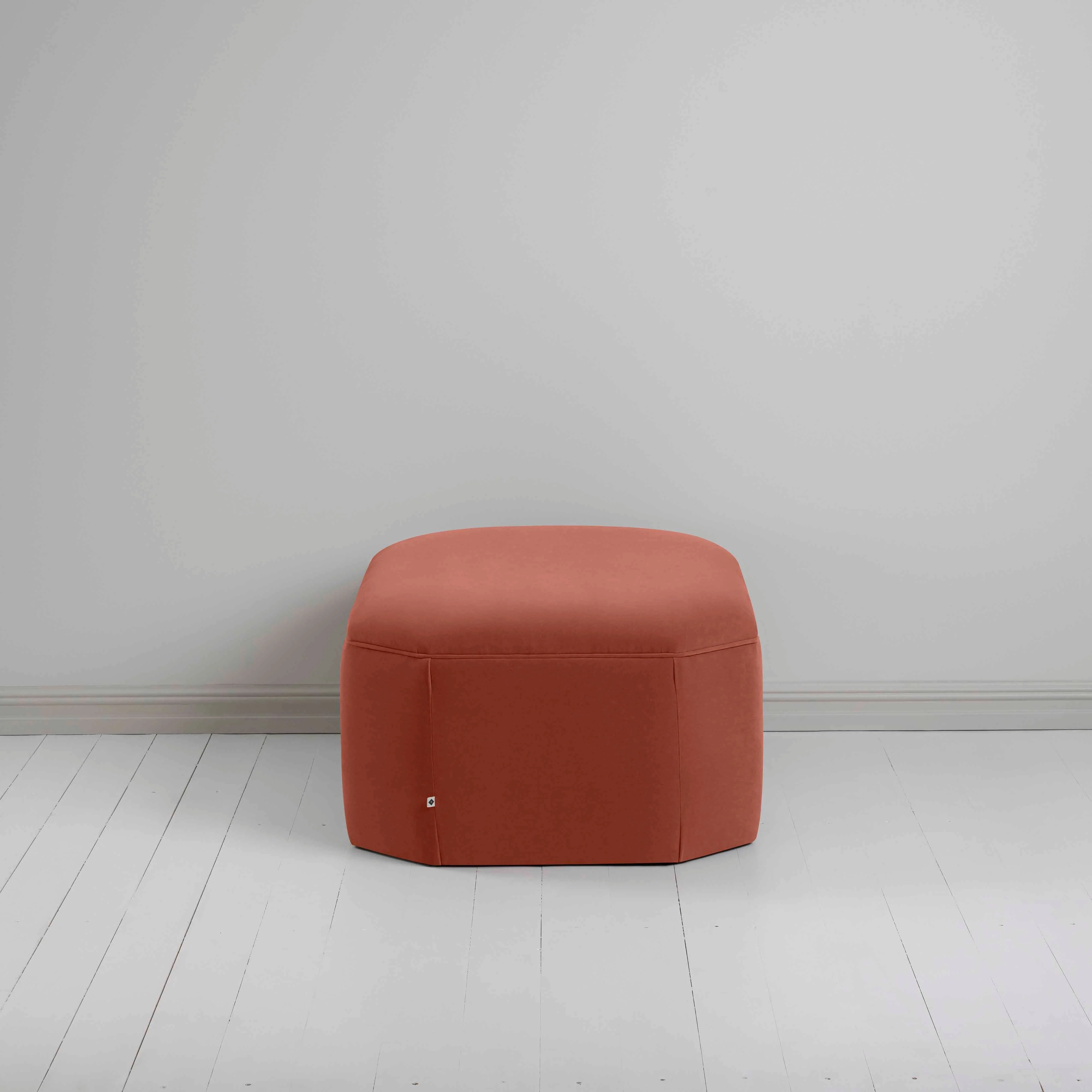 Hither Hexagonal Storage Ottoman in Intelligent Velvet Sienna - Image 6
