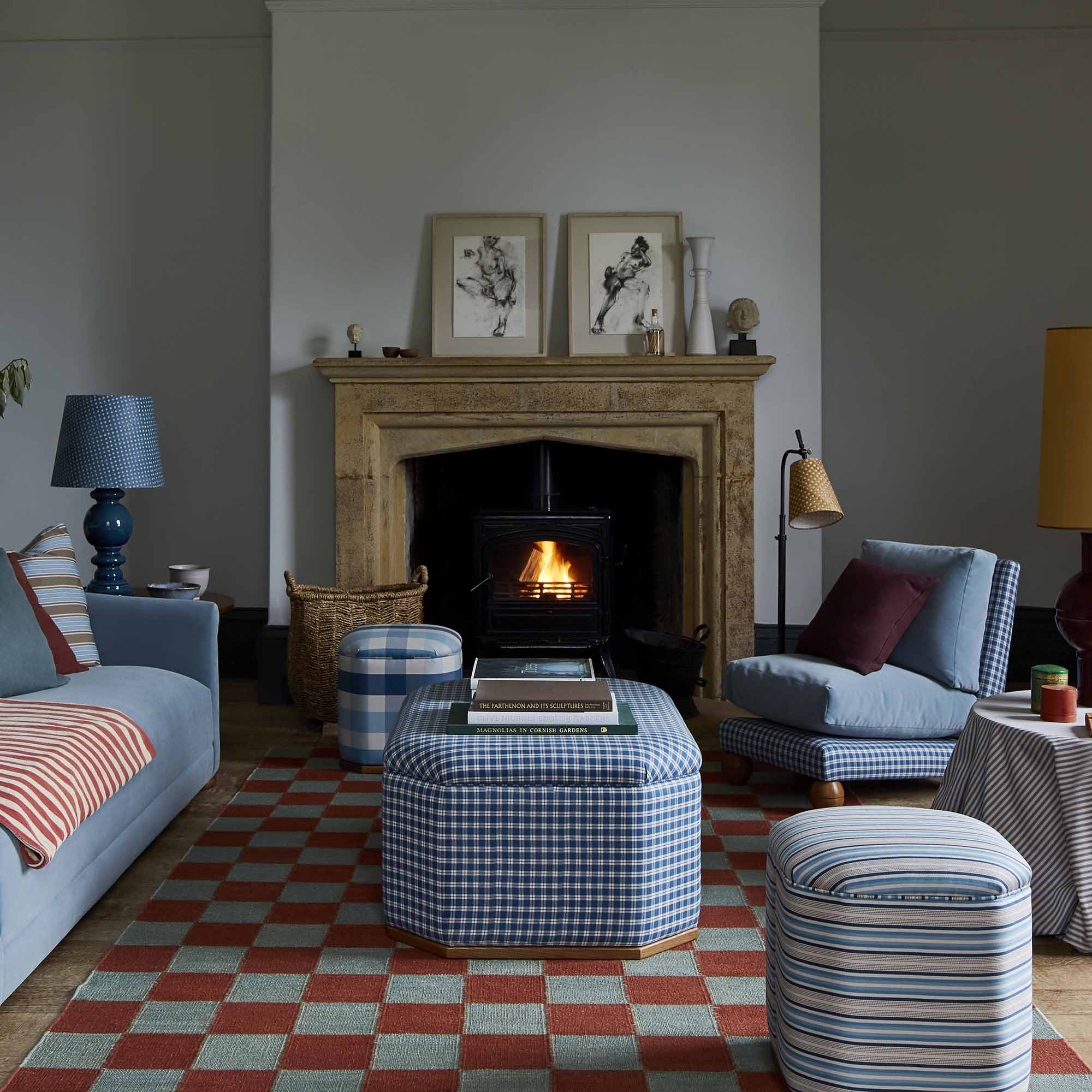 Hither Hexagonal Storage Ottoman in Laidback Linen Dove - Image 3