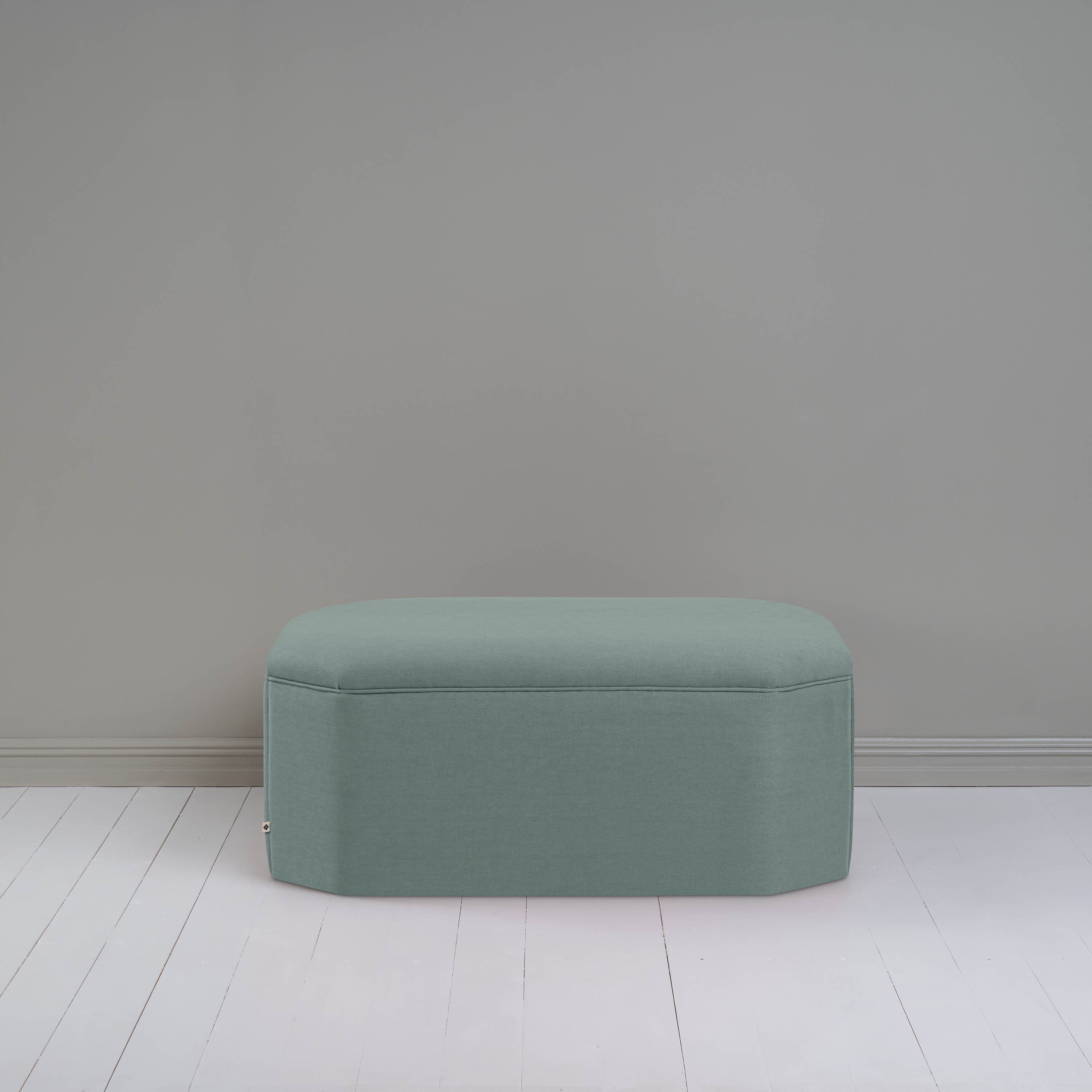 Hither Hexagonal Storage Ottoman in Laidback Linen Mineral - Image 2