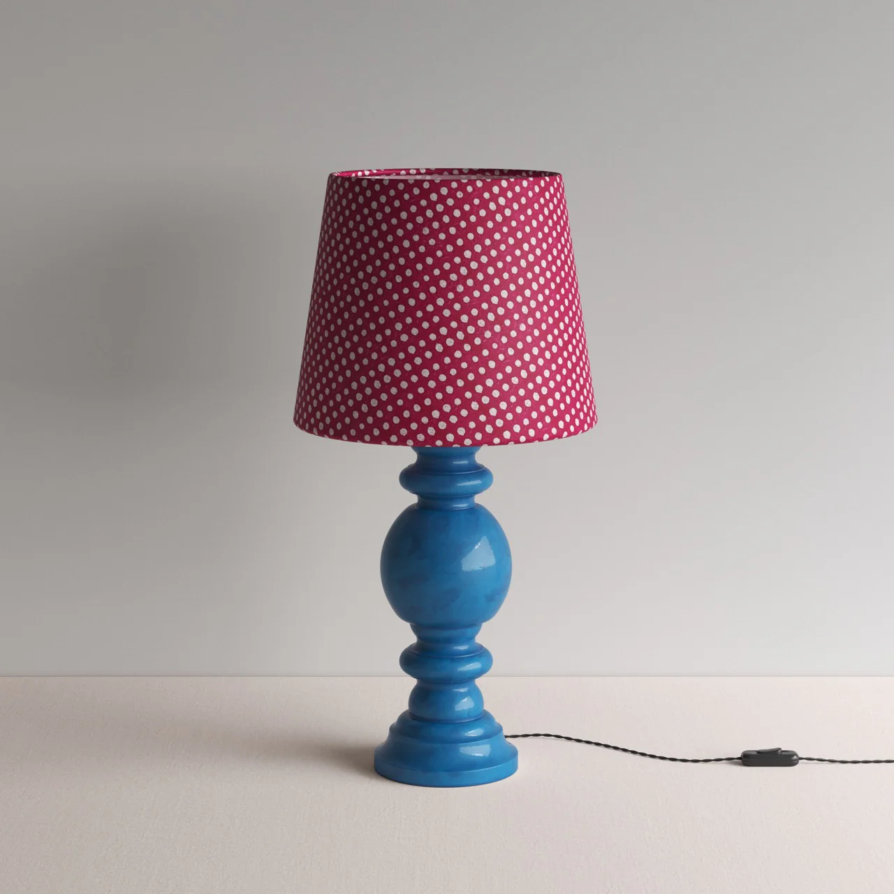 Hourglass Ceramic Table Lamp Base in Blue - Image 14