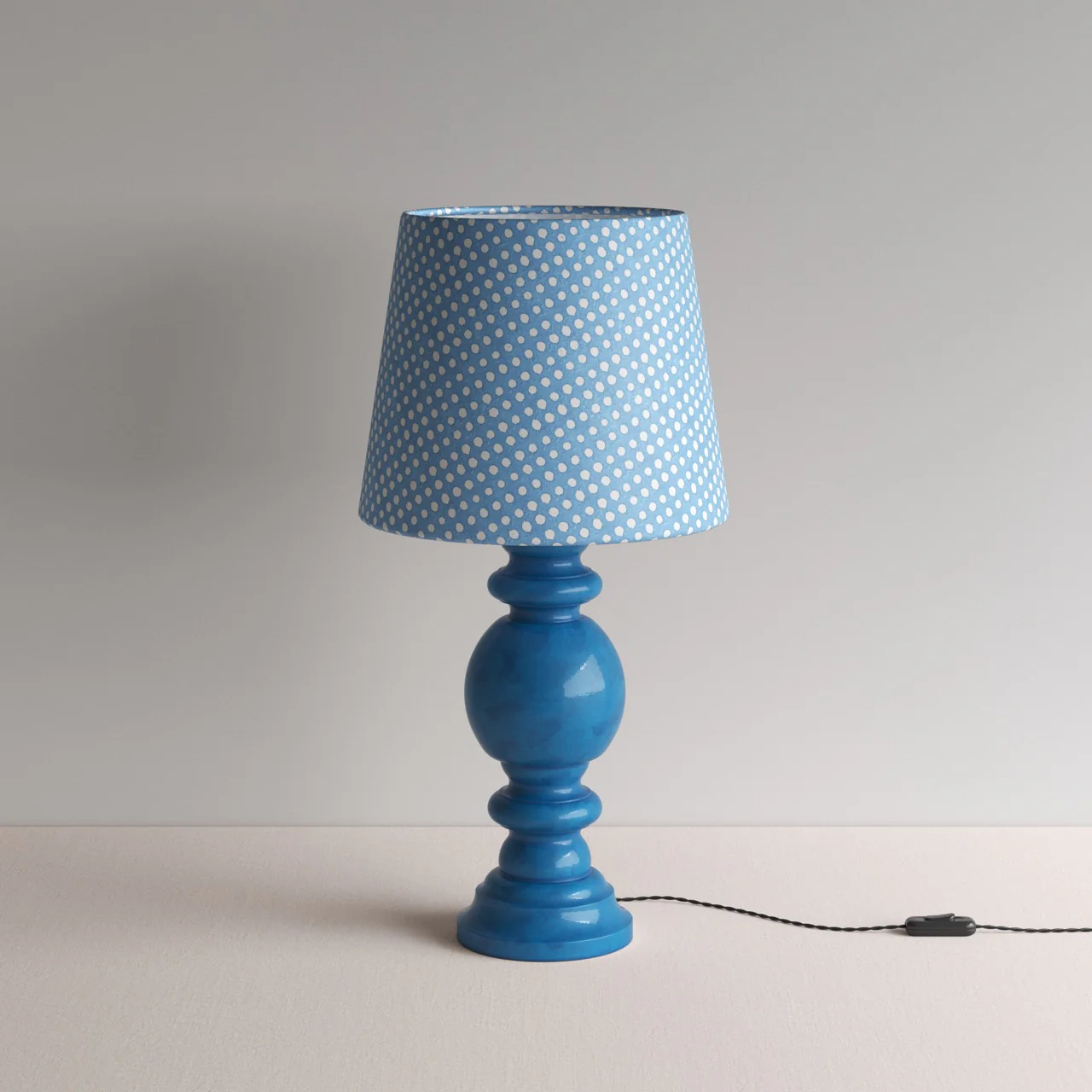 Hourglass Ceramic Table Lamp Base in Blue - Image 15