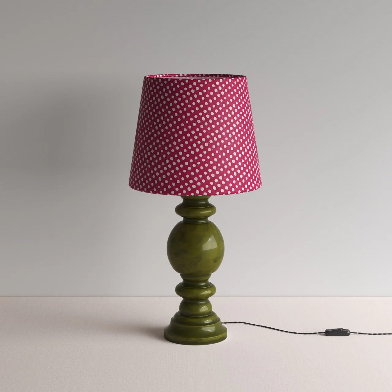 Hourglass Ceramic Table Lamp Base in Green - Image 15