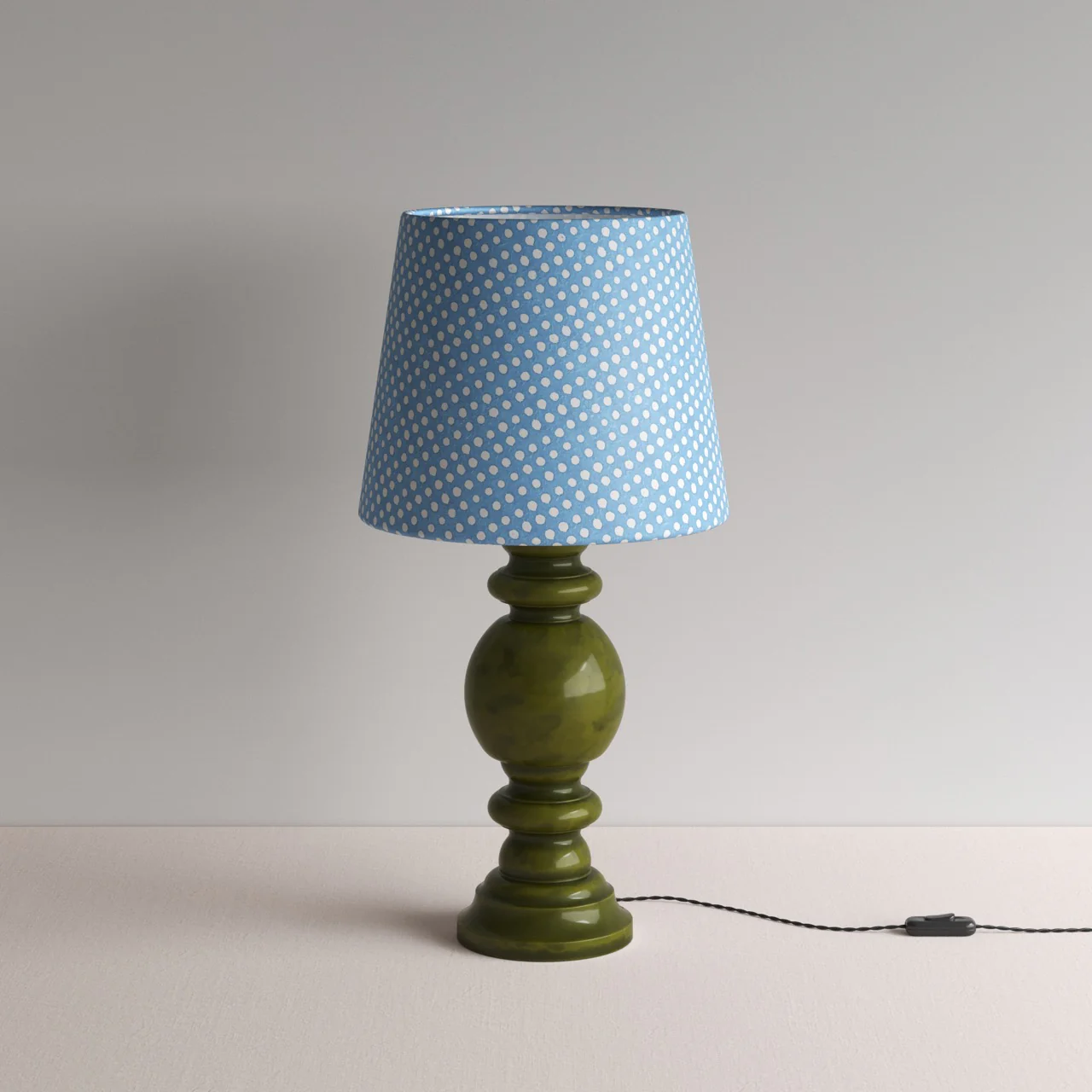Hourglass Ceramic Table Lamp Base in Green - Image 16