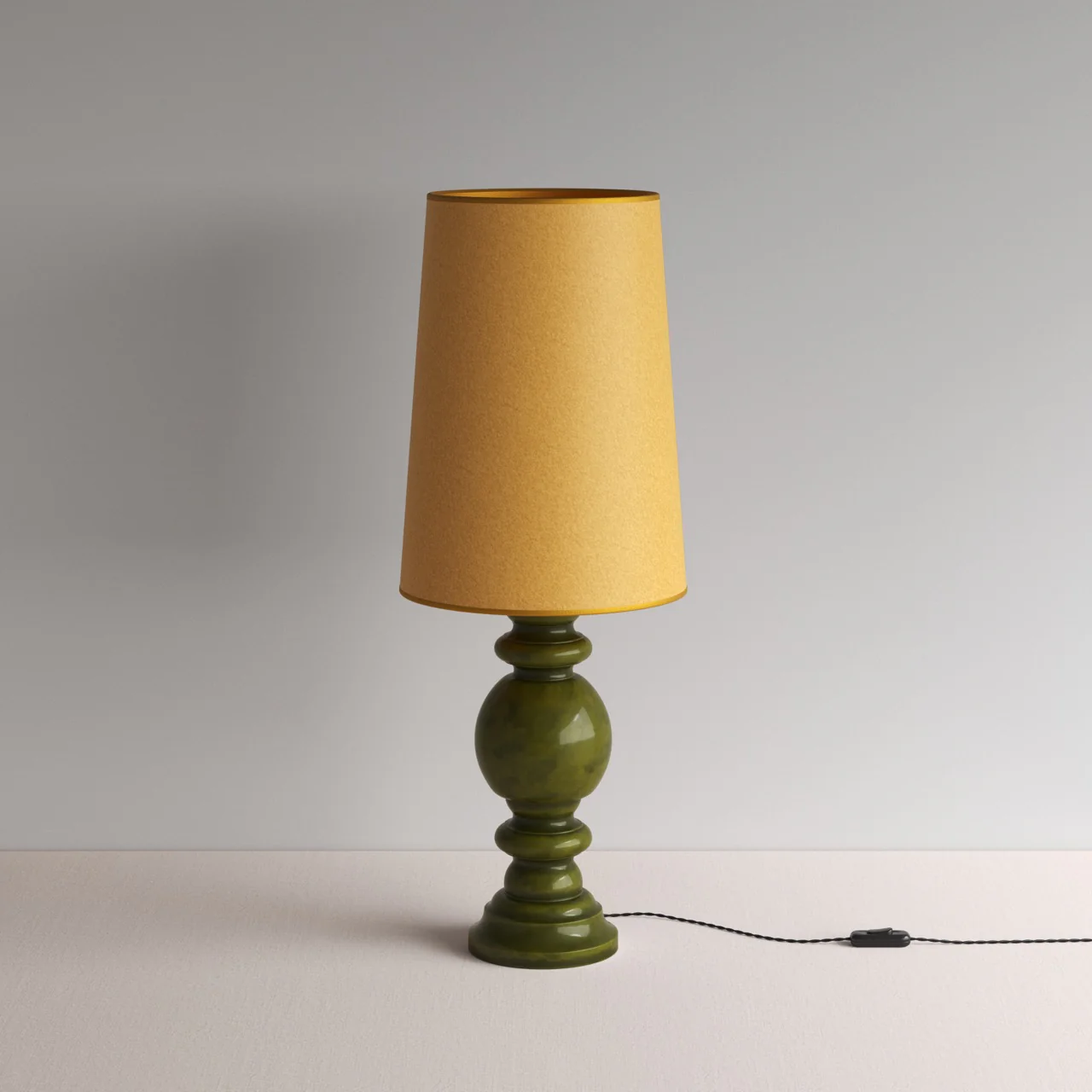 Hourglass Ceramic Table Lamp Base in Green - Image 20