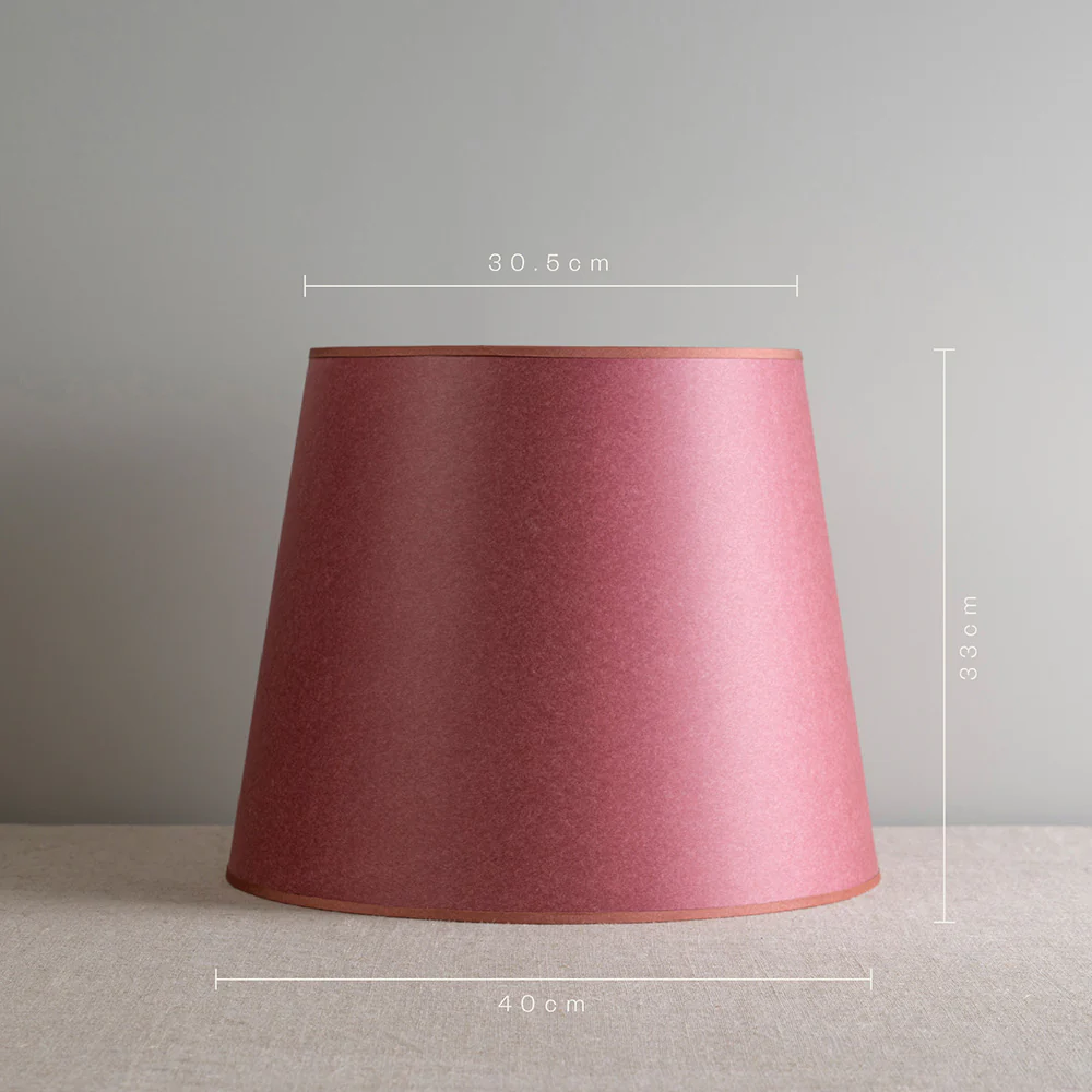 Humbug Straight Empire Paper Lampshade in Burgundy Paper with Pink Trim - Image 5