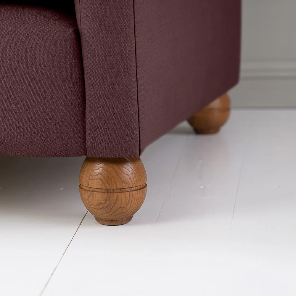 Idler 2 Seater Sofa in Laidback Linen Damson - Image 9