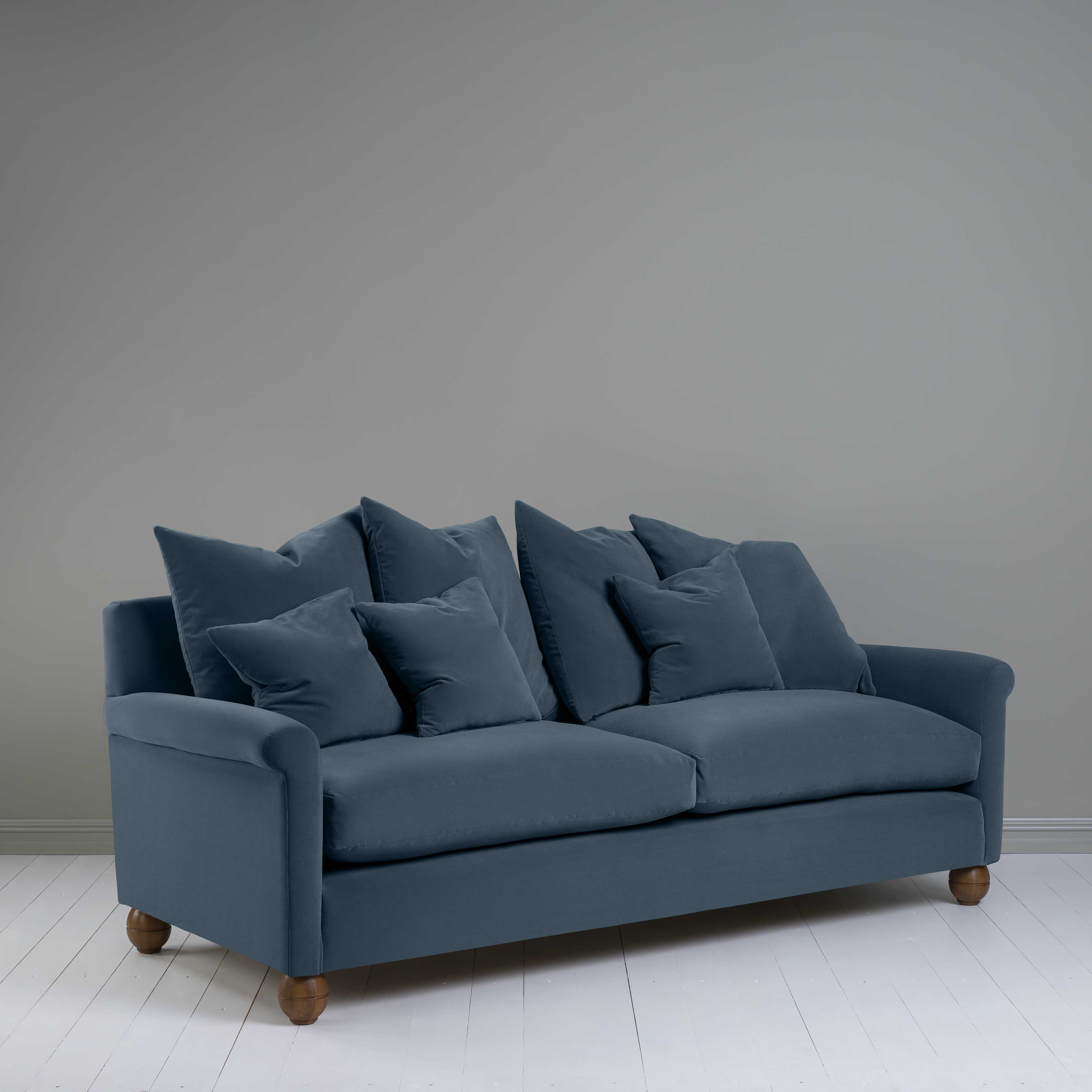 Idler 4 seater sofa in Intelligent Velvet Aegean - Image 6